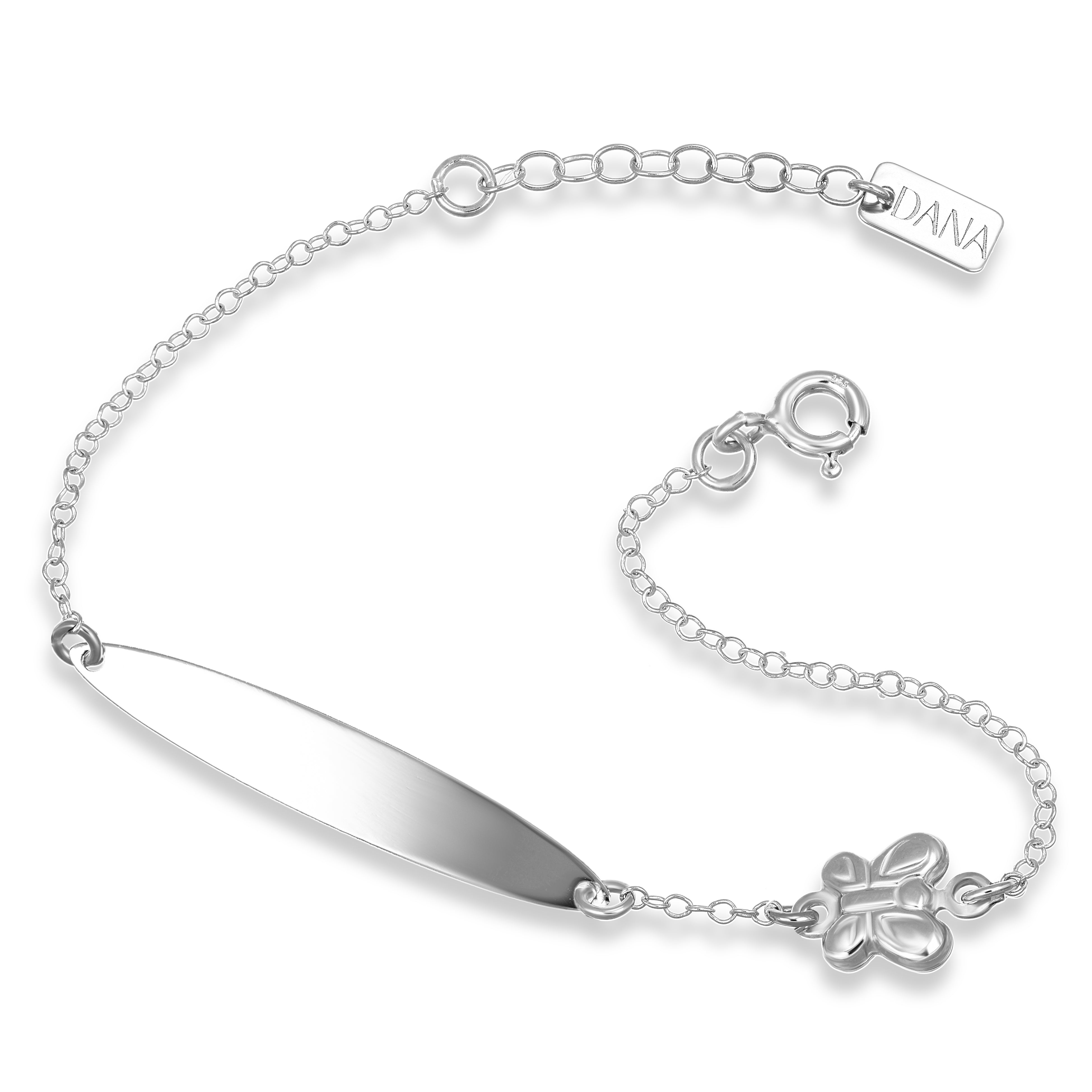 Bracciale Baby - Ellada Collection - con targa ovale e frafalla scatolata
