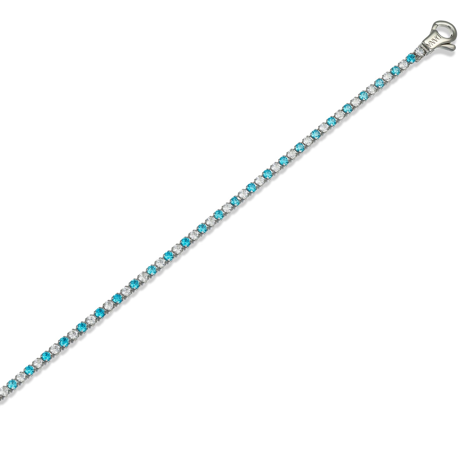 Bracciale Tennis da Uomo e da Donna, modello stampato con pietra da 1,5 mm e alternanza 1+1