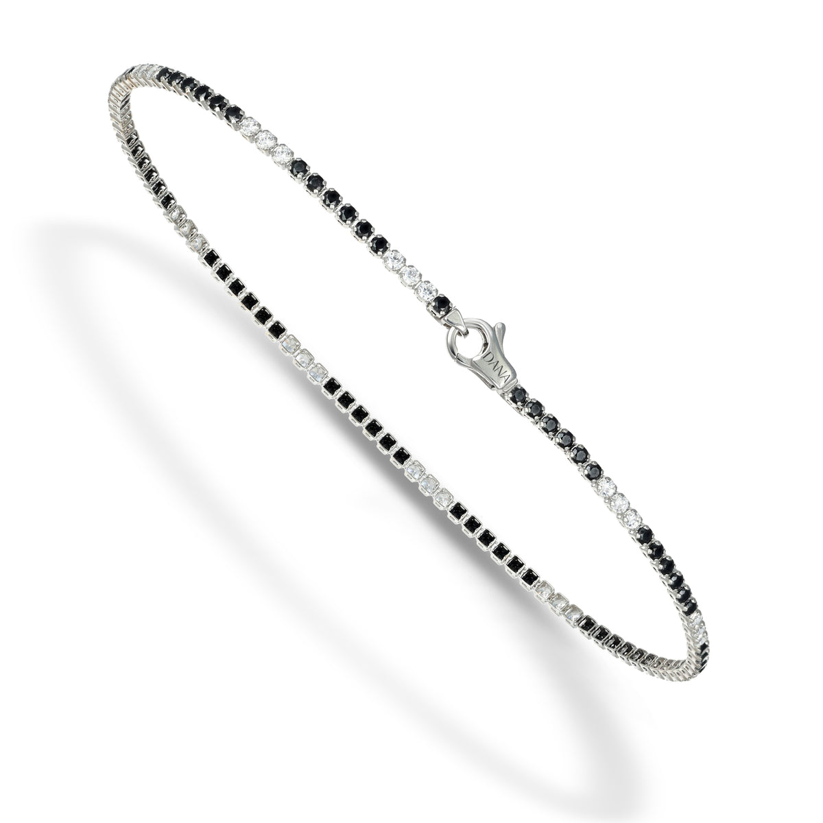 Bracciale Tennis da Uomo e da Donna, modello stampato con pietra da 1,5 mm e alternanza 6+3
