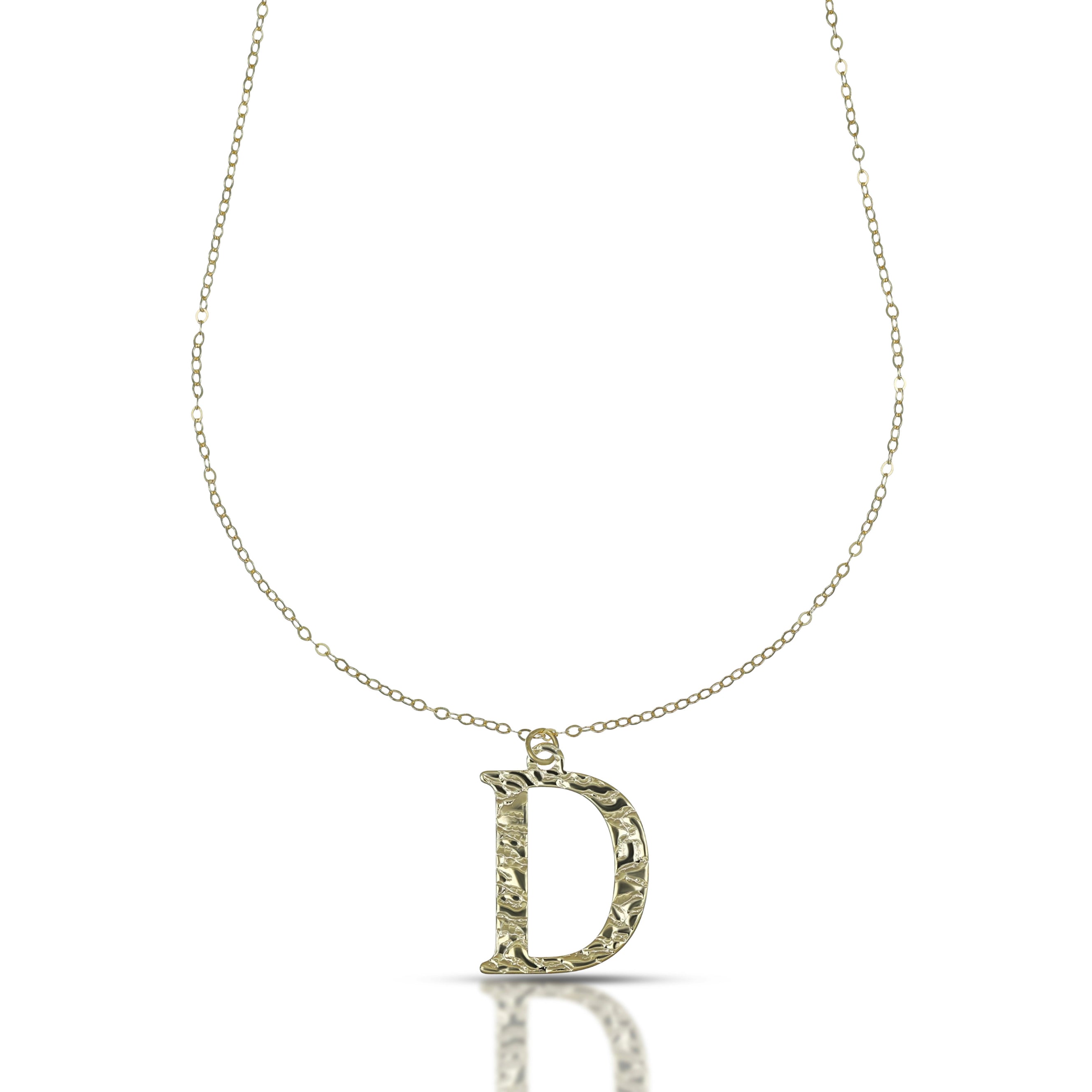 Collana da Donna con lettera D in stampatello