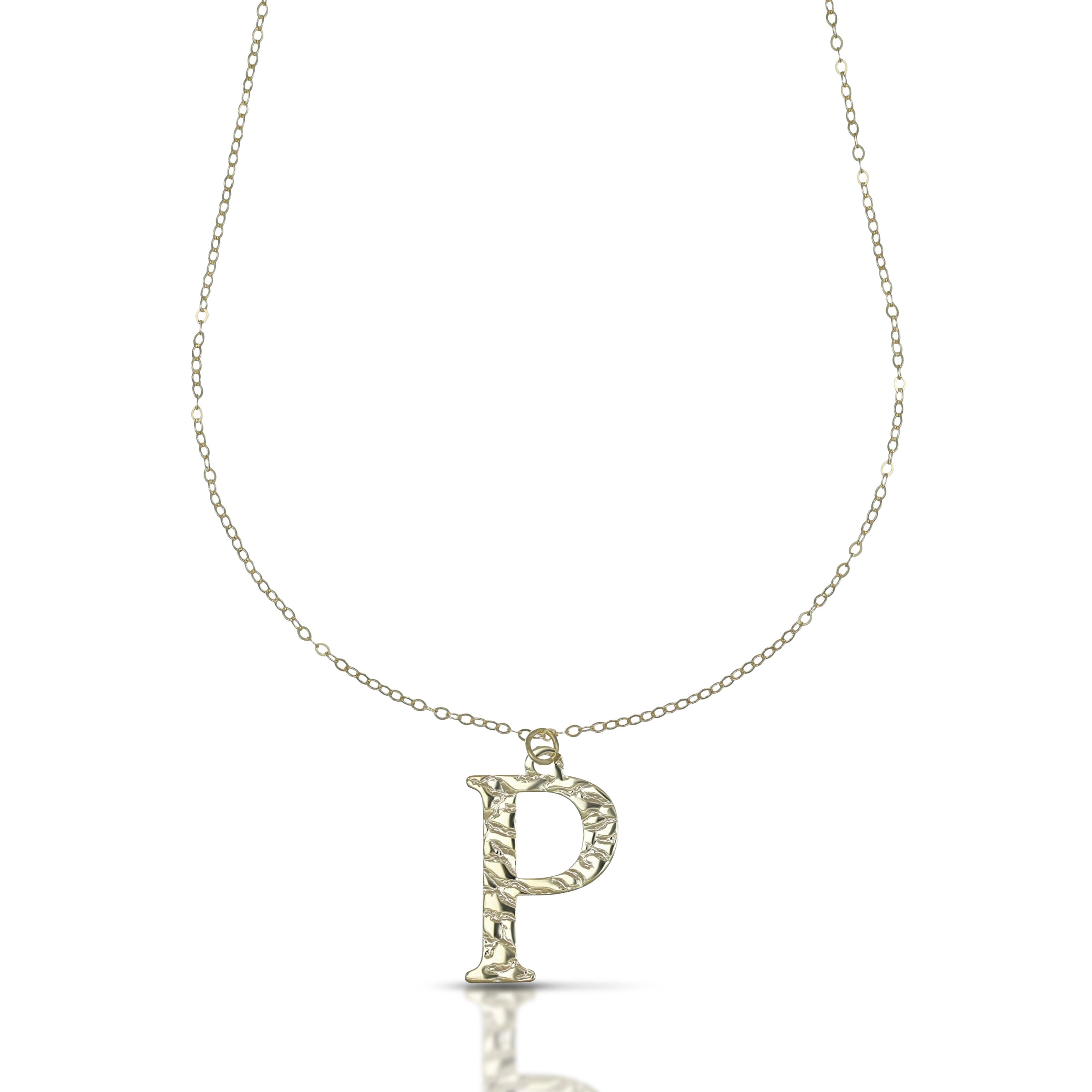 Collana da Donna con lettera P in stampatello