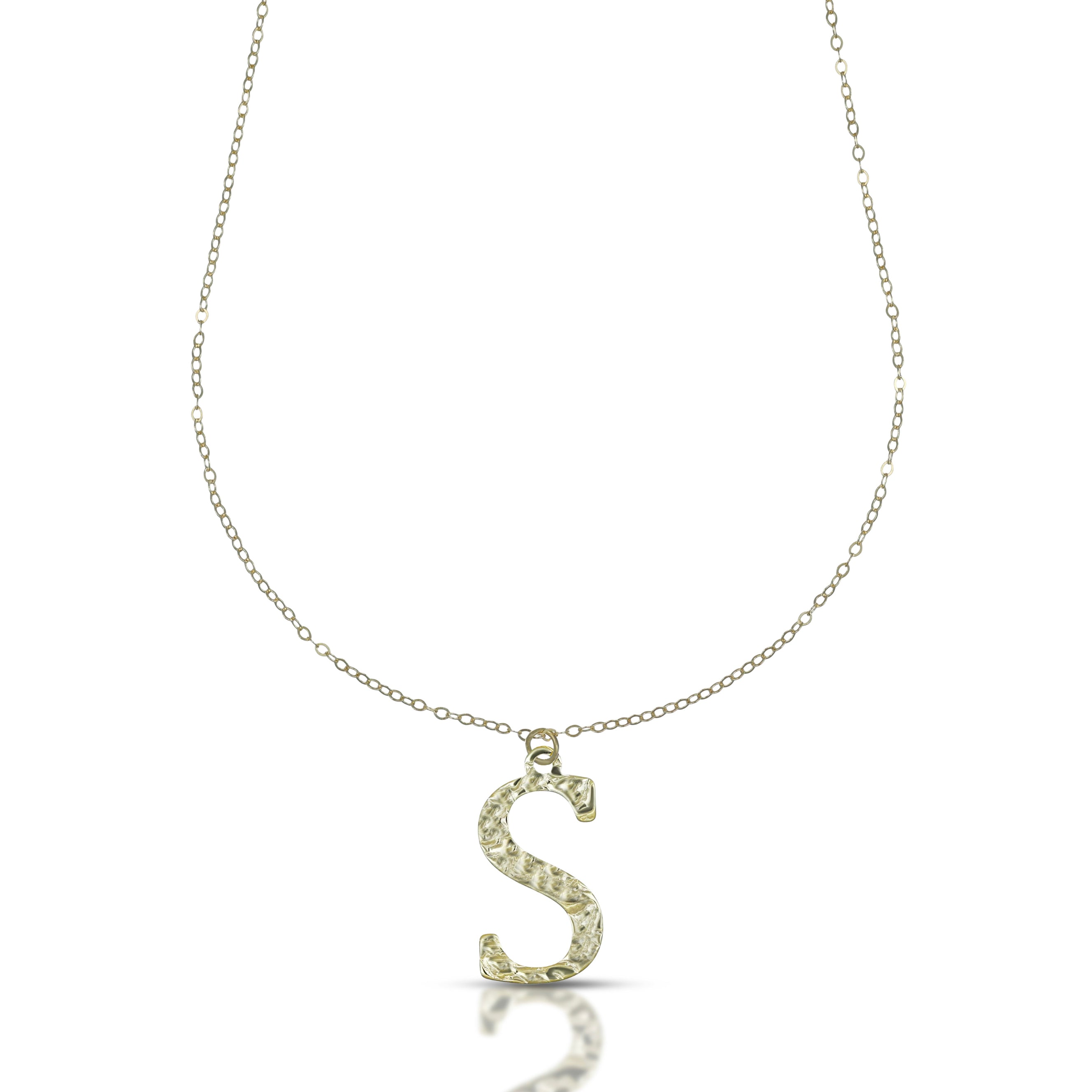 Collana da Donna con lettera S in stampatello