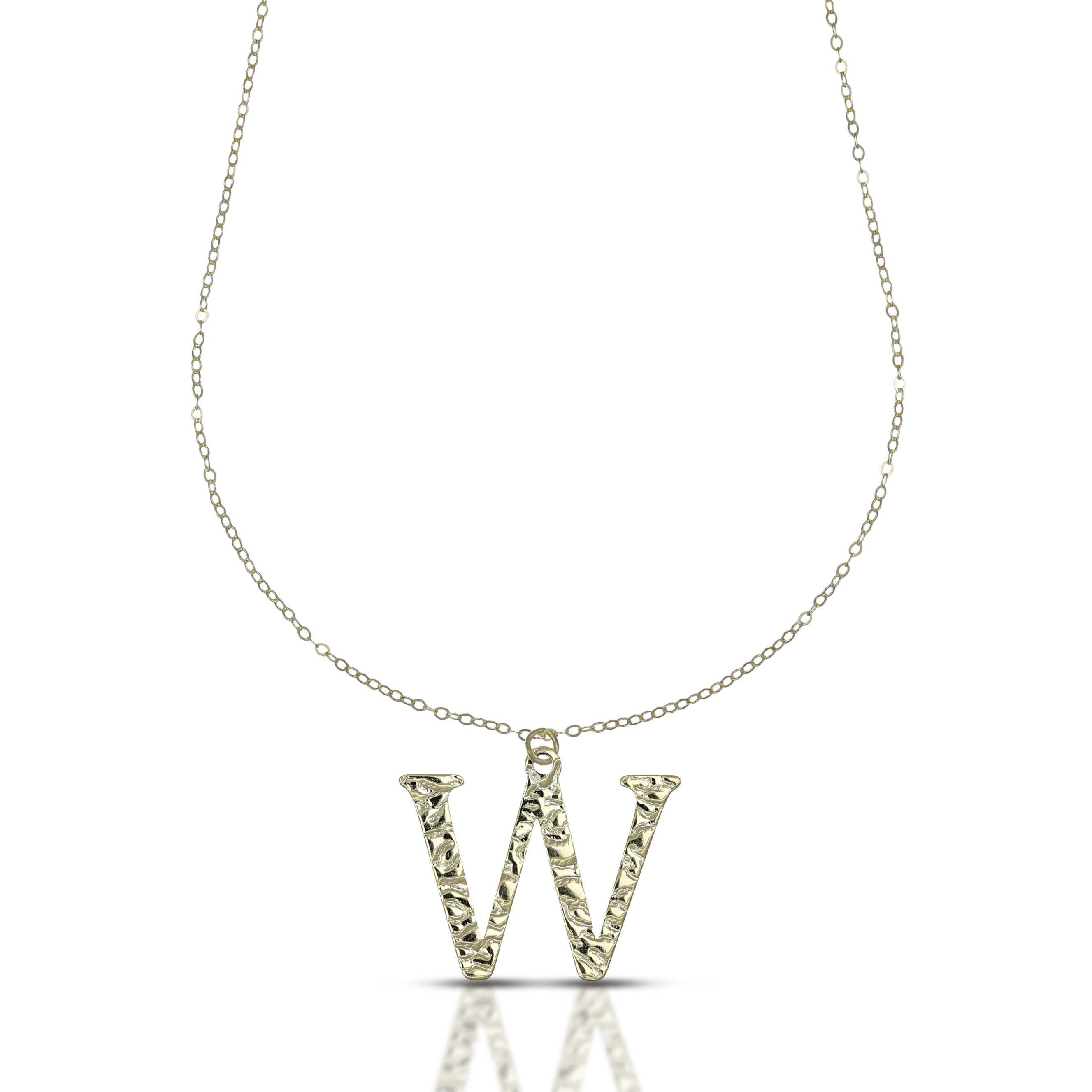 Collana da Donna con Lettera W in stampatello