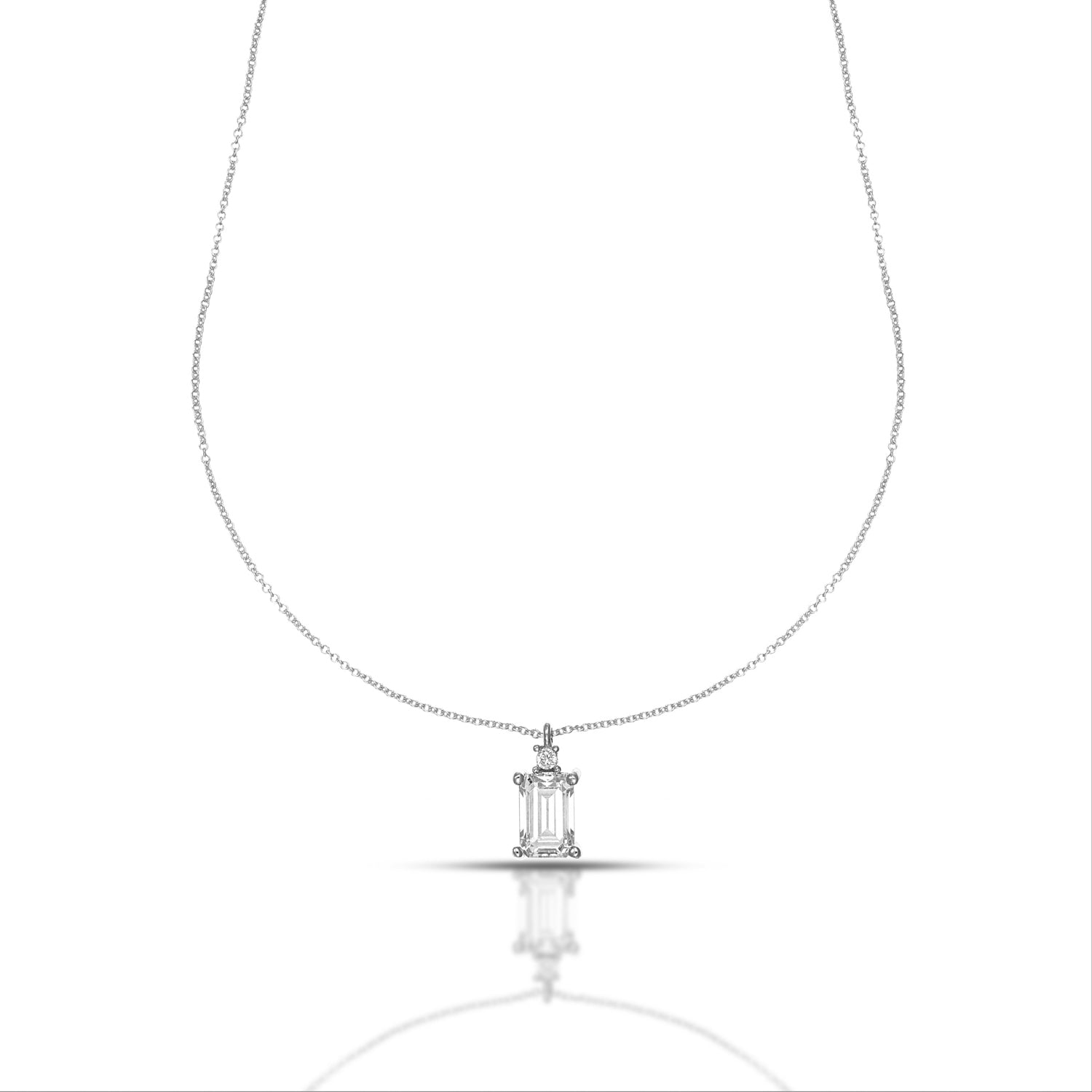 Collana punto luce da Donna con Swarovski taglio baguette