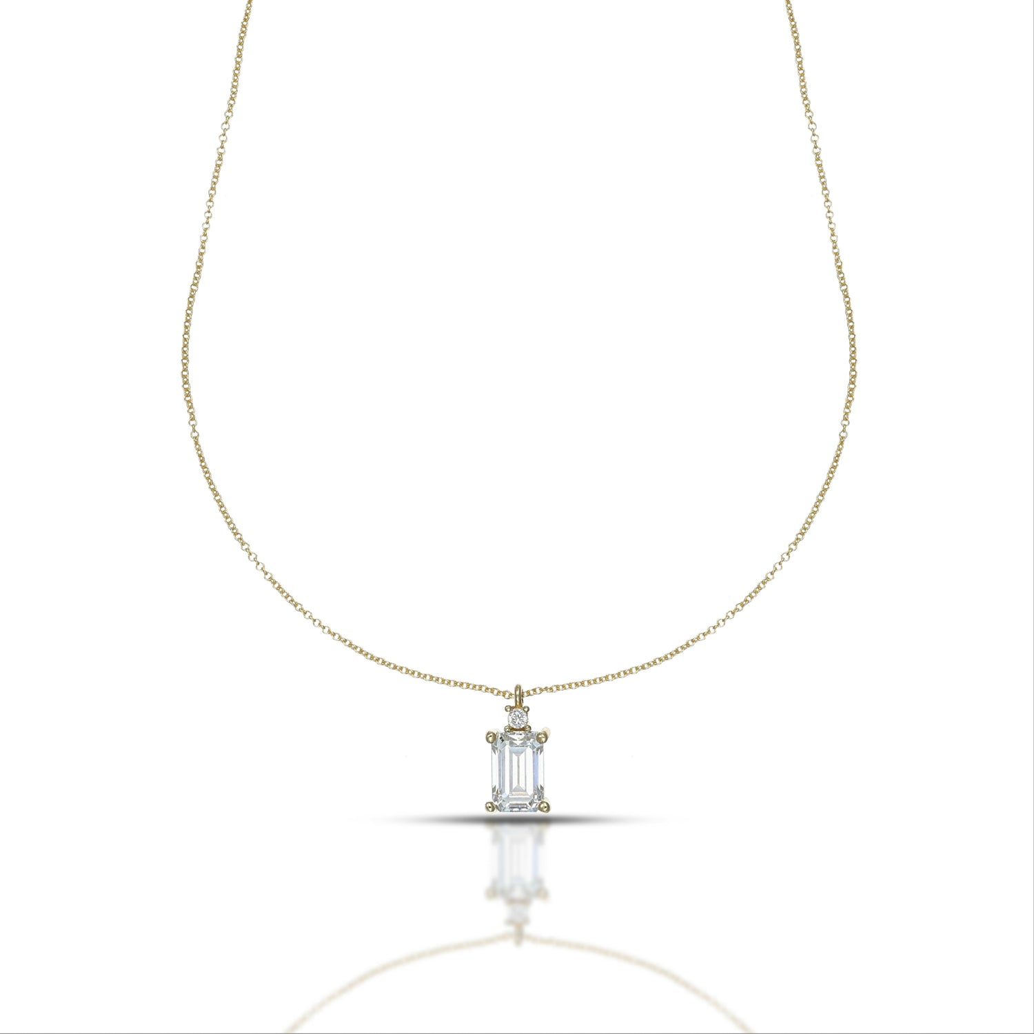 Collana punto luce da Donna con Swarovski taglio baguette