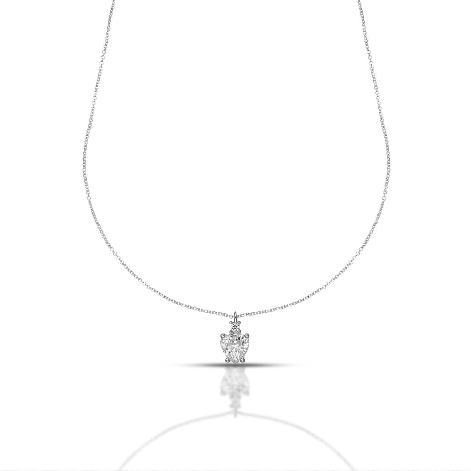 Collana punto luce da Donna con Swarovski taglio cuore