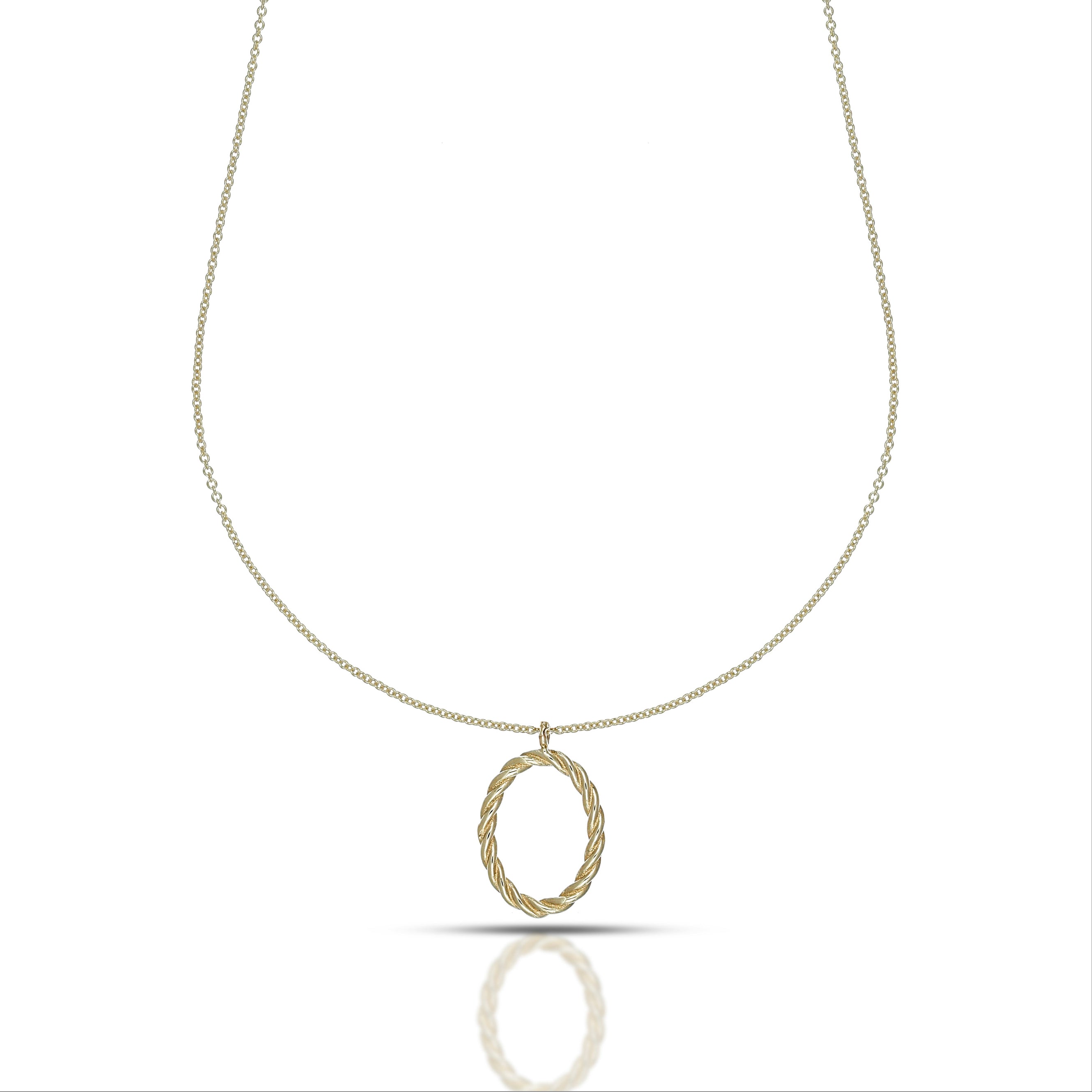 Collana da Donna con Ovale traforato, contorno in finitura torchon