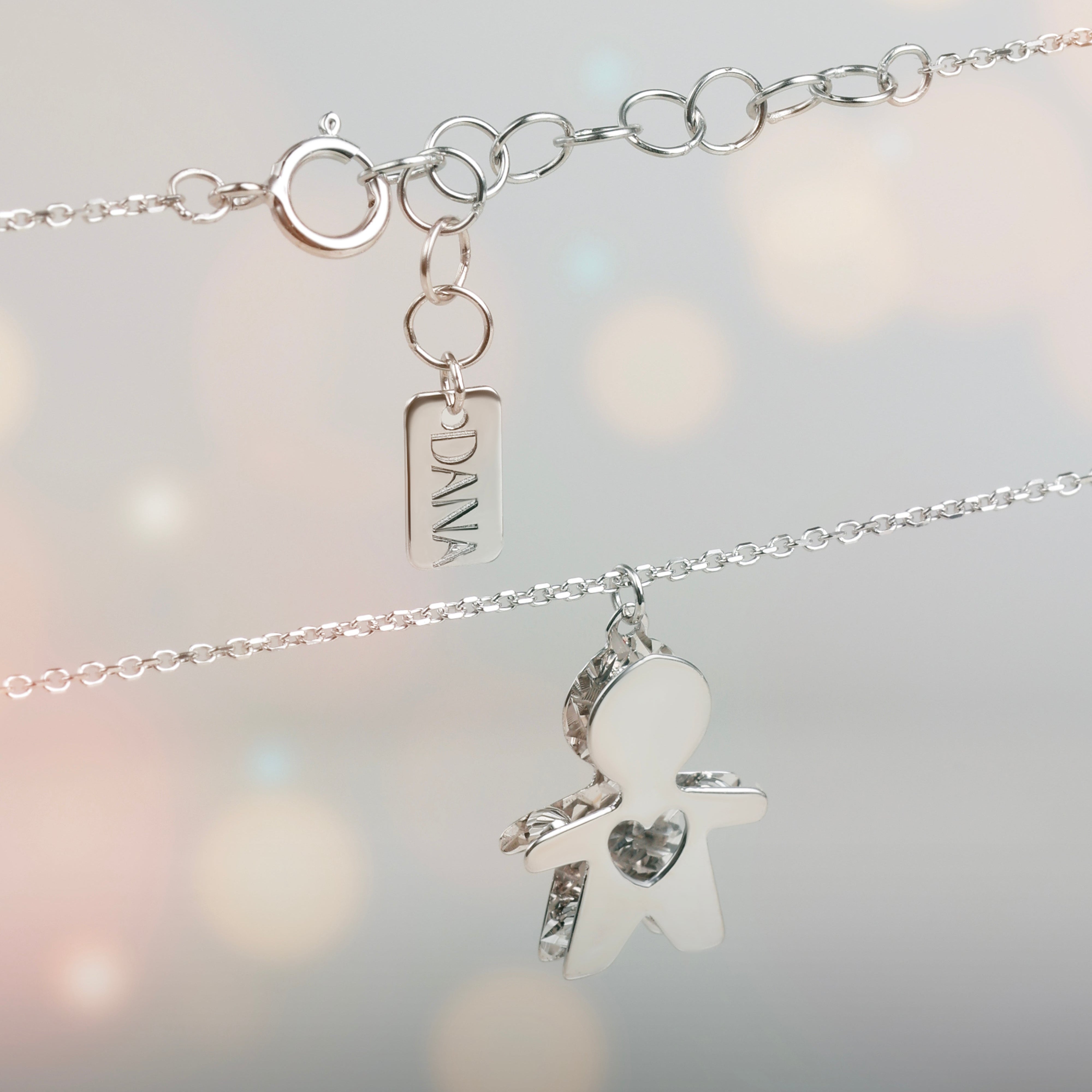 Collana da Donna con bebè maschio Collezione Primi Battiti