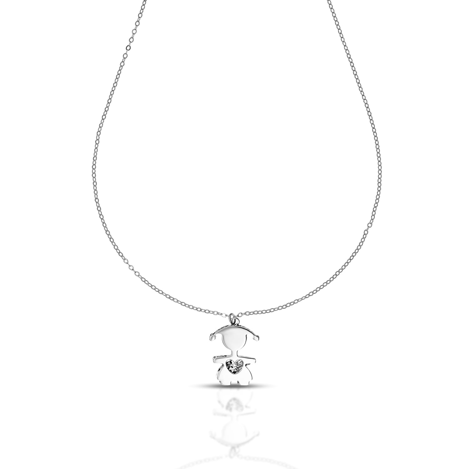 Collana da Donna con bebè femmina Collezione Primi Battiti