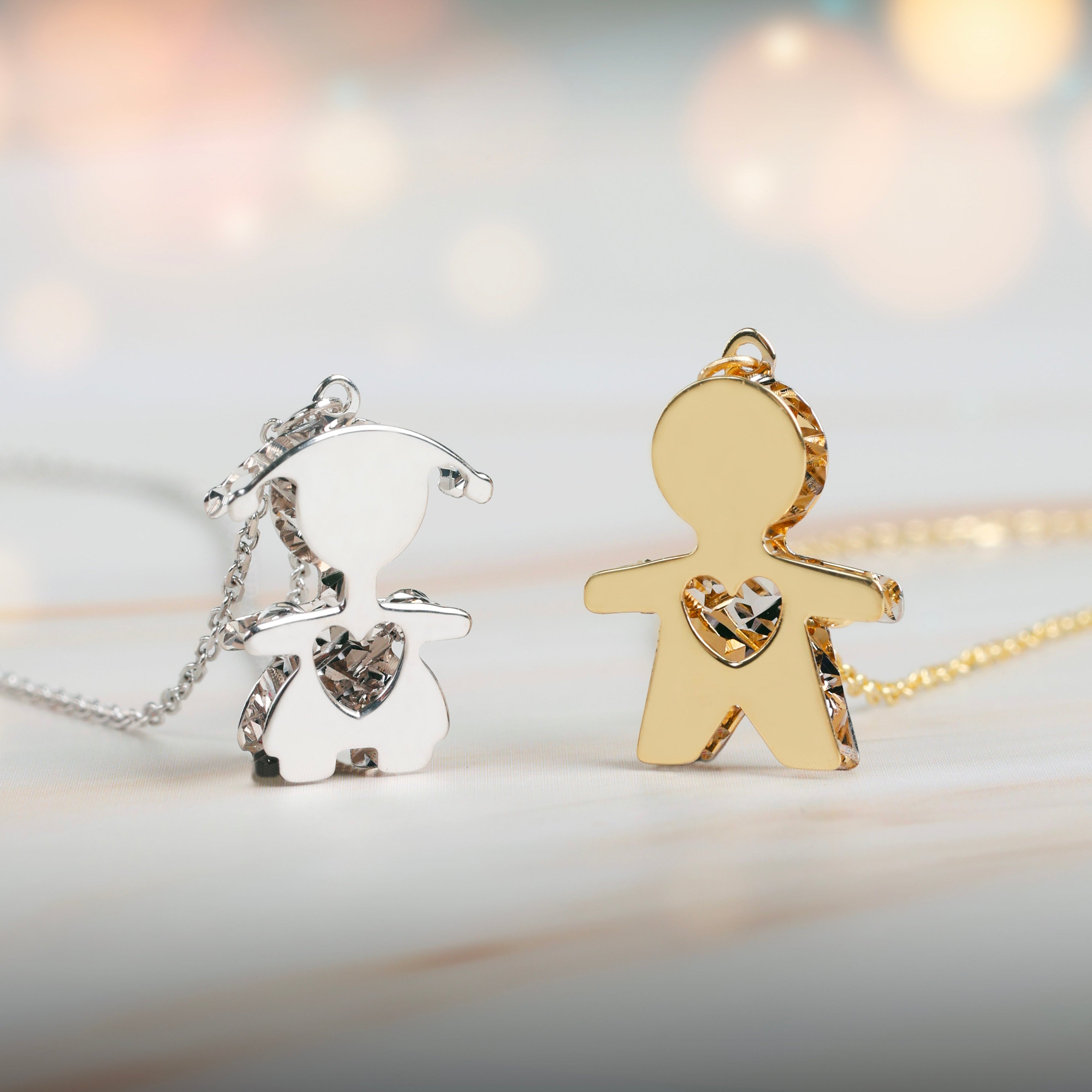 Collana da Donna con bebè femmina Collezione Primi Battiti