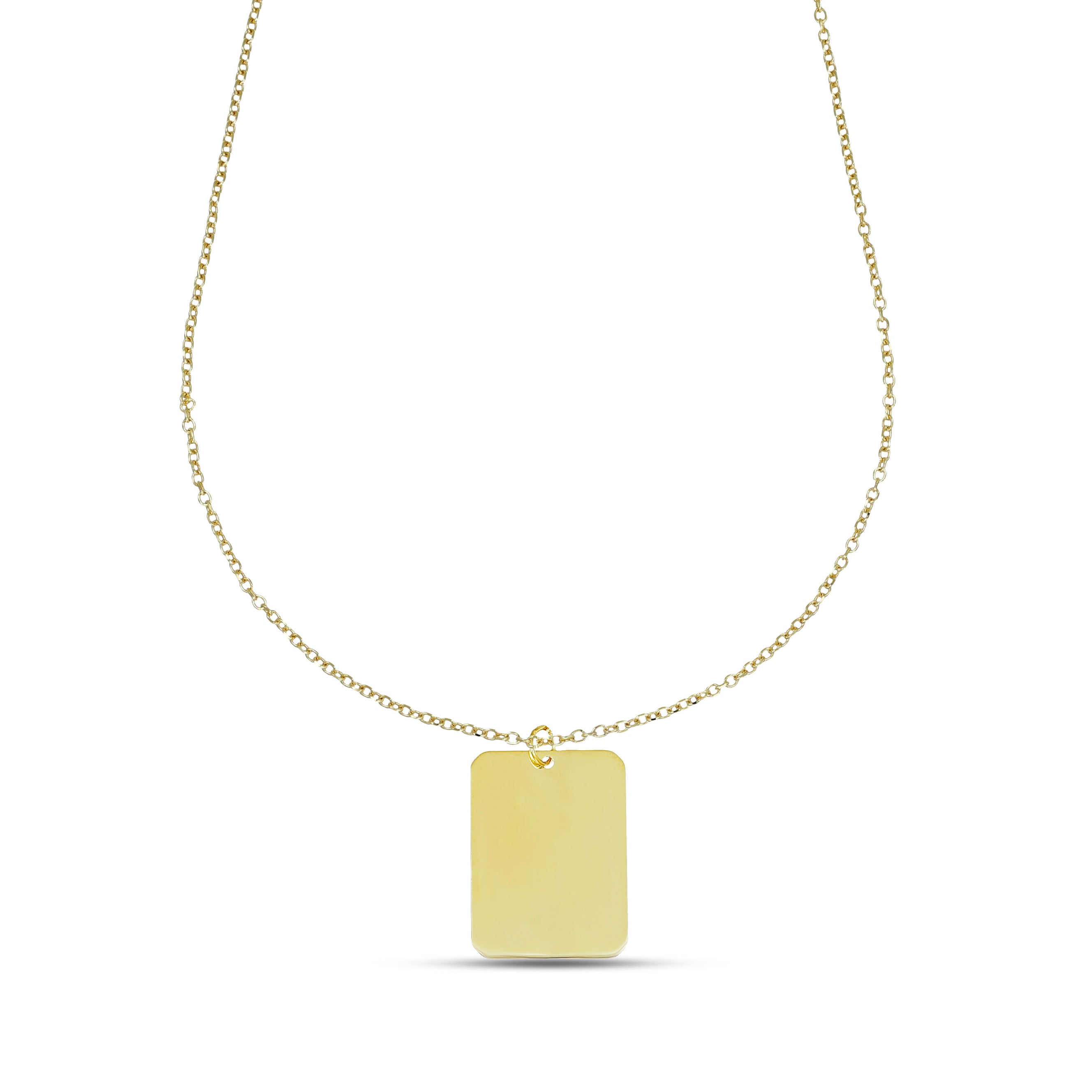 Collana Collezione Signum con piastra rettangolare da incidere