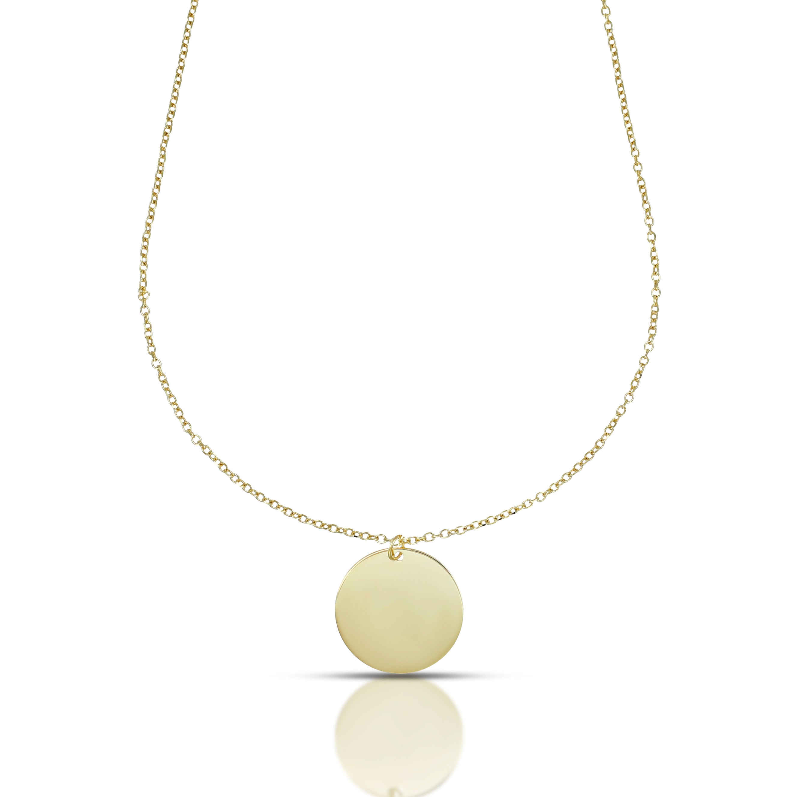 Collana Collezione Signum con piastra tonda da incidere