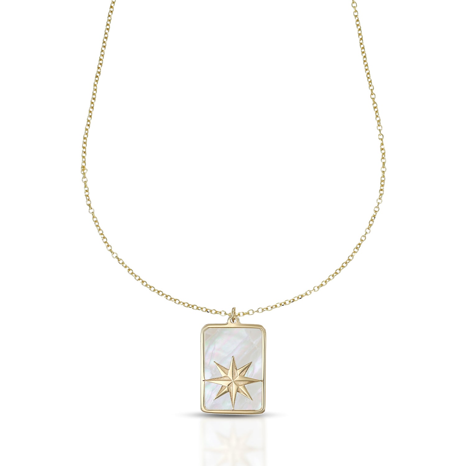 Collana da Uomo Collezione Nautilus con Rosa dei Venti su piastra rettangolare
