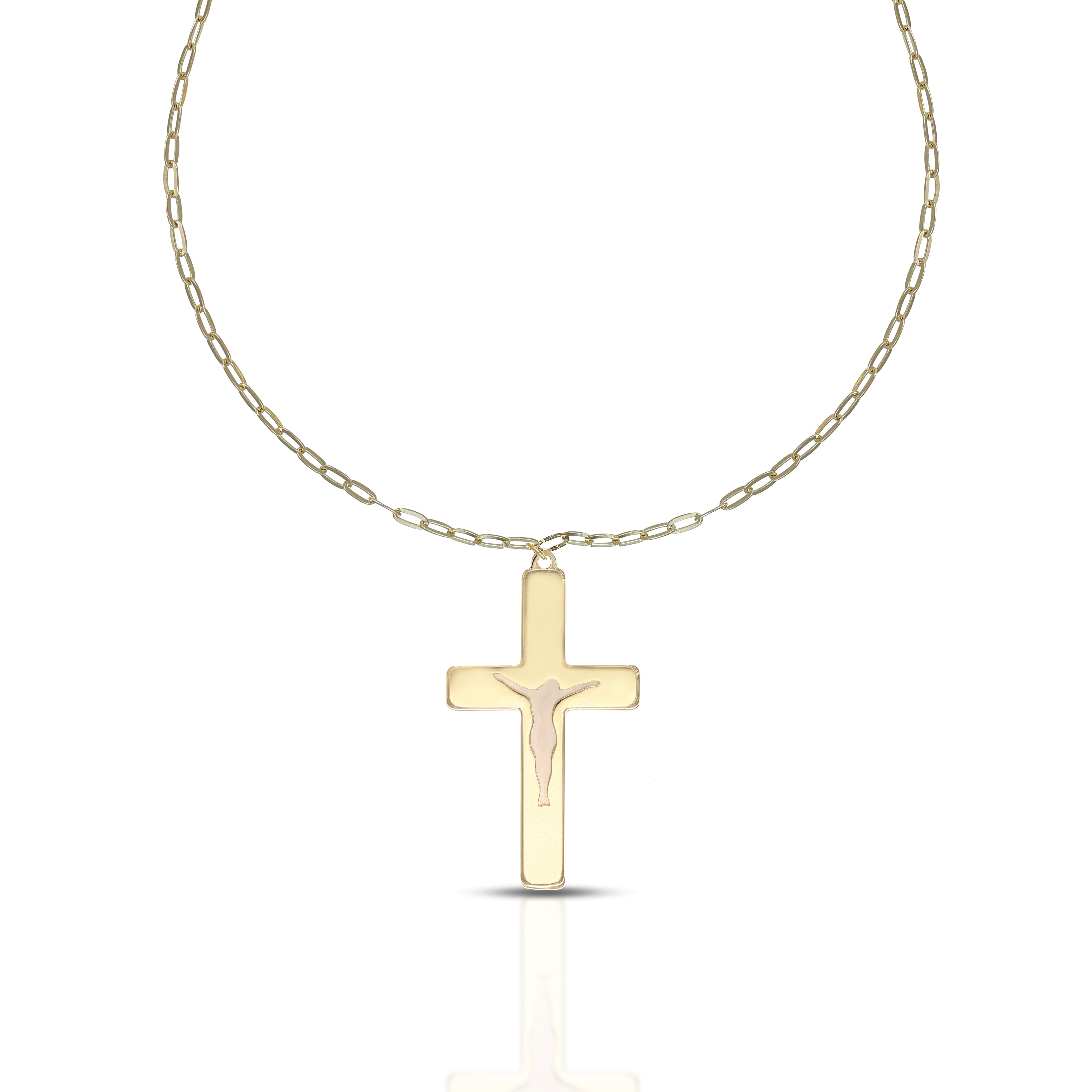 Collana da Uomo con Croce Collezione Corpus Lux