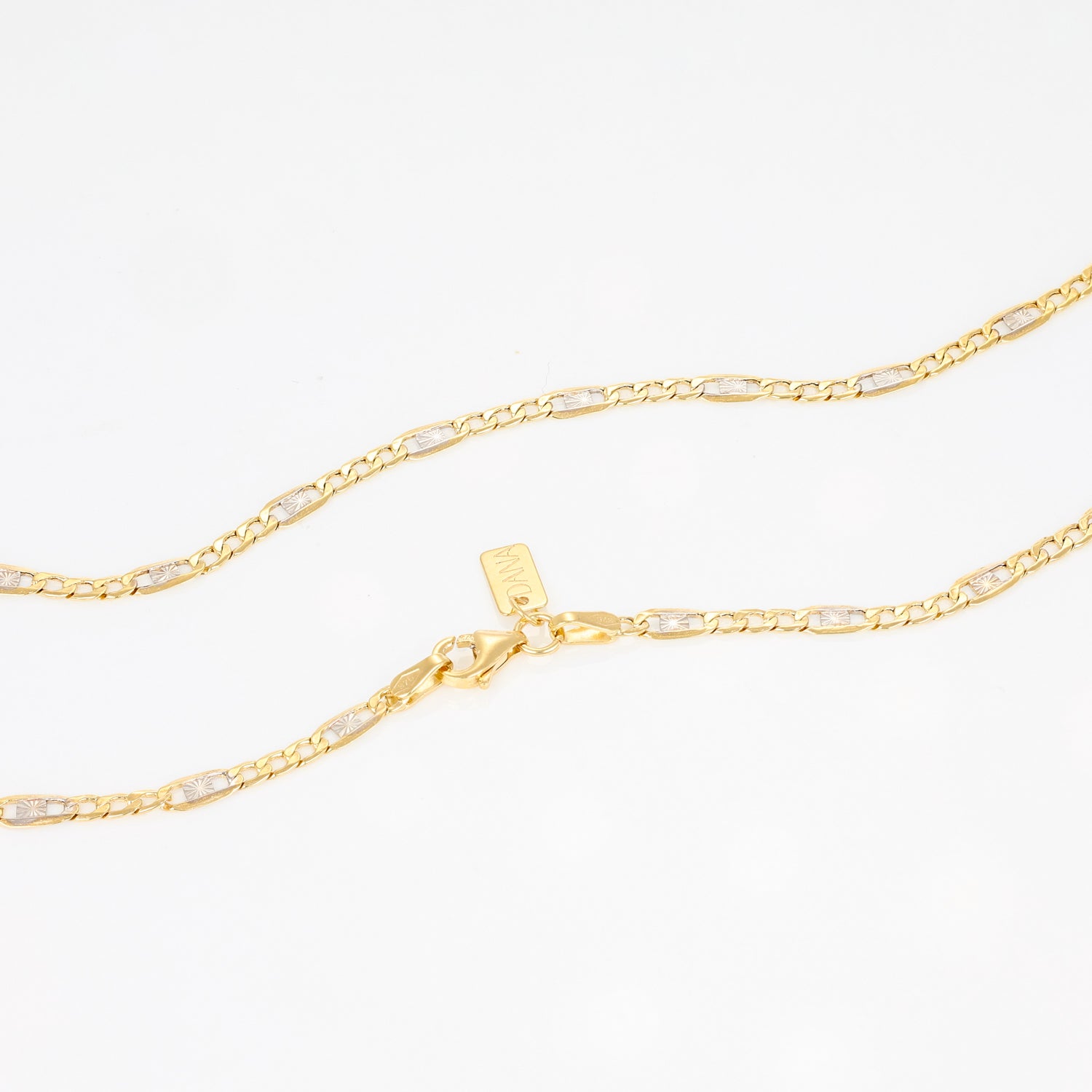 Bracciale da Uomo "Collezione Timeless" - Figaro 3+1 con barretta diamantata - 60