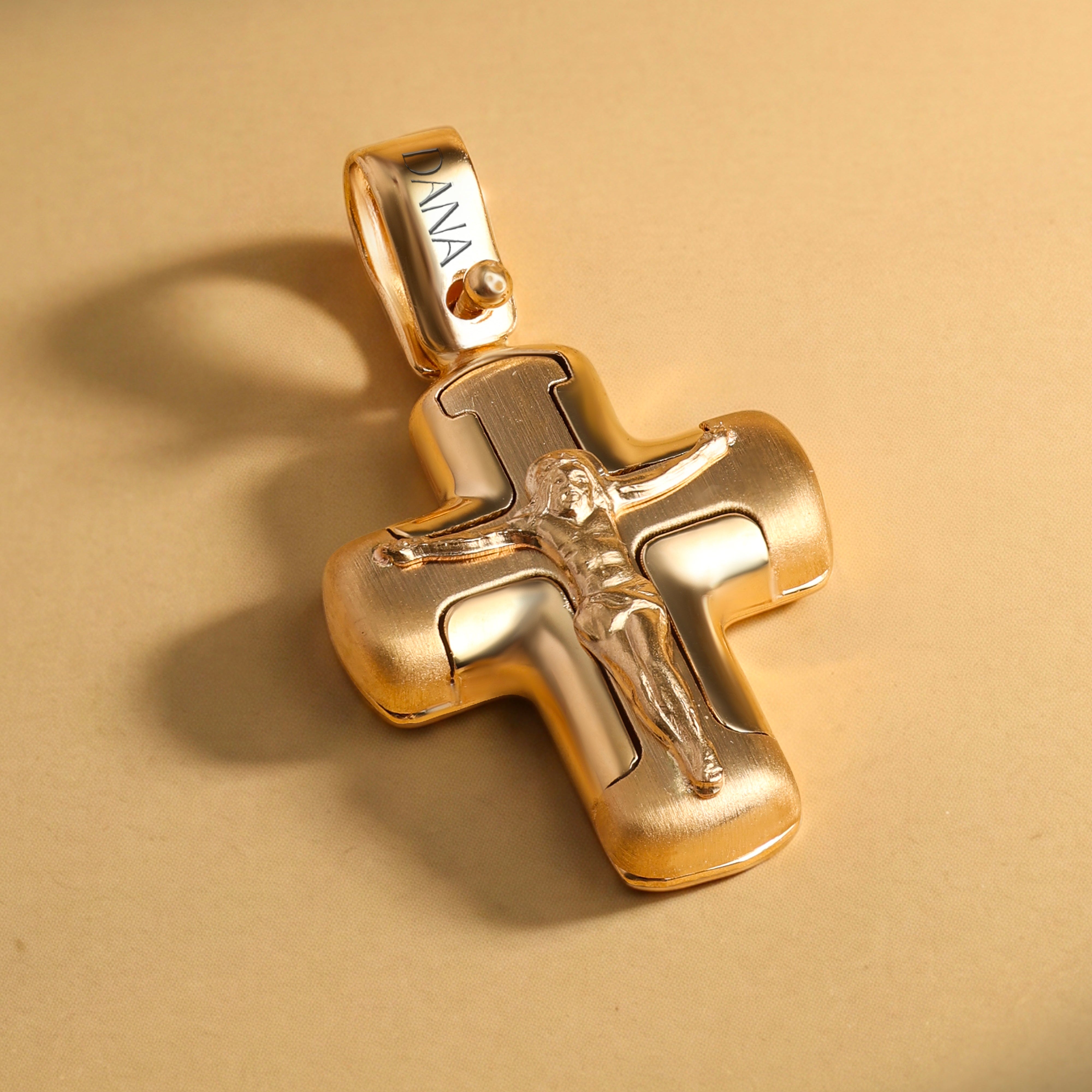 Croce da Uomo e da Donna con Cristo - Collezione Origini