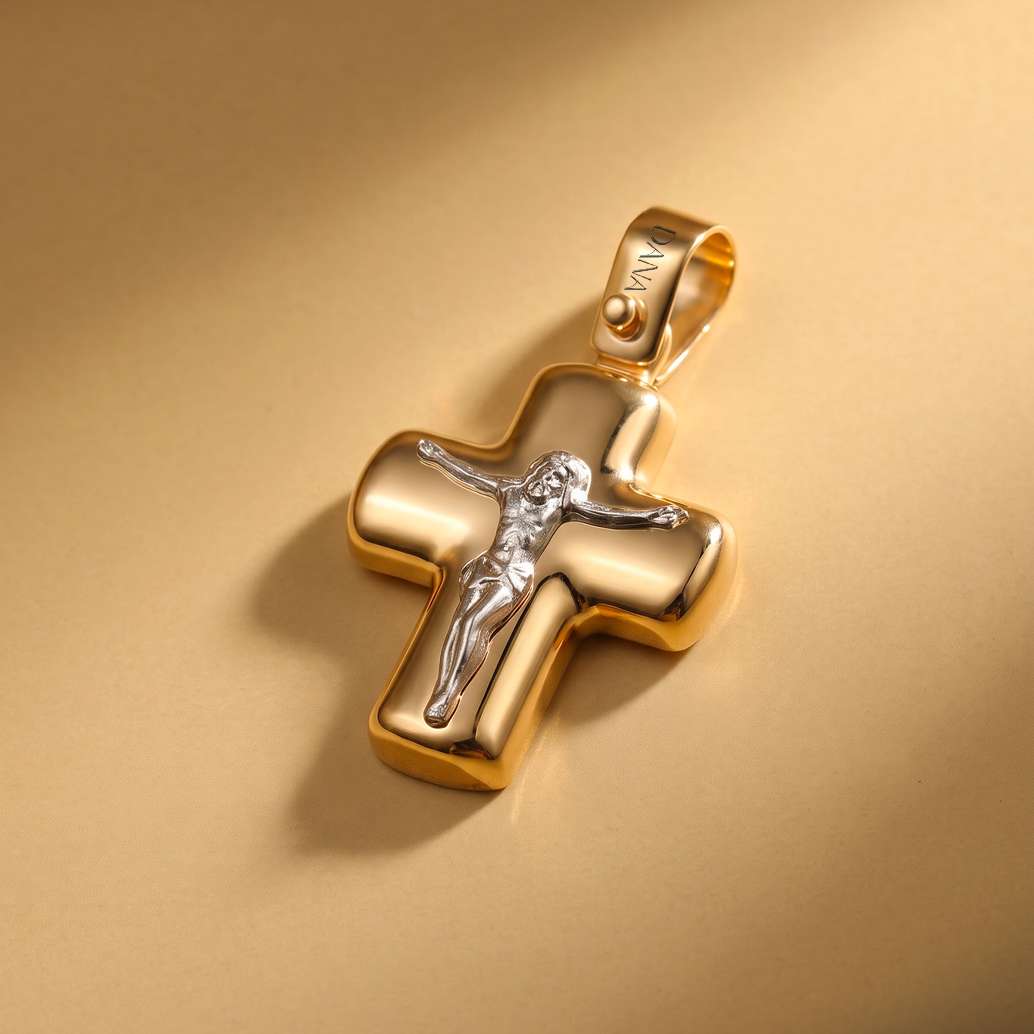 Croce da Uomo e da Donna con Cristo - Collezione Origini