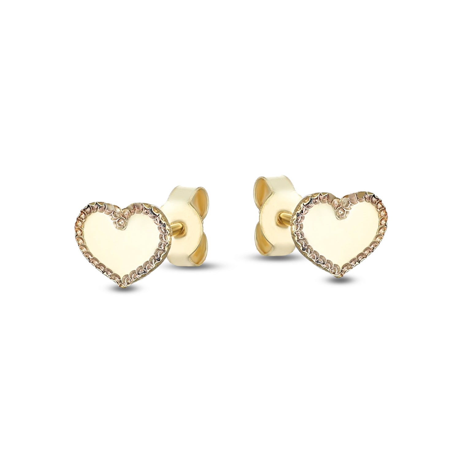 Orecchini Baby a lobo con cuore diamantato