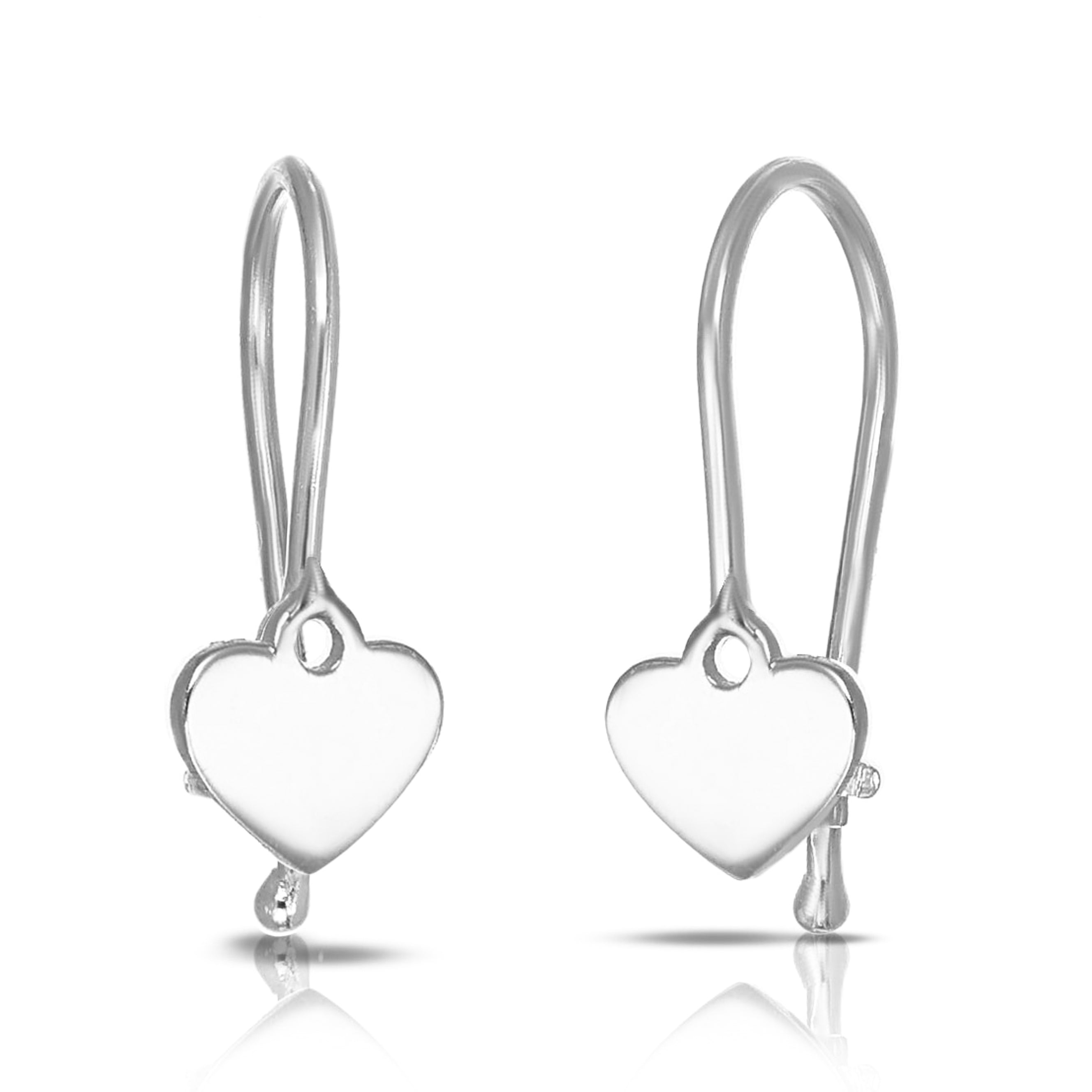 Orecchini Baby a lobo, chiusura ad amo, con Cuore