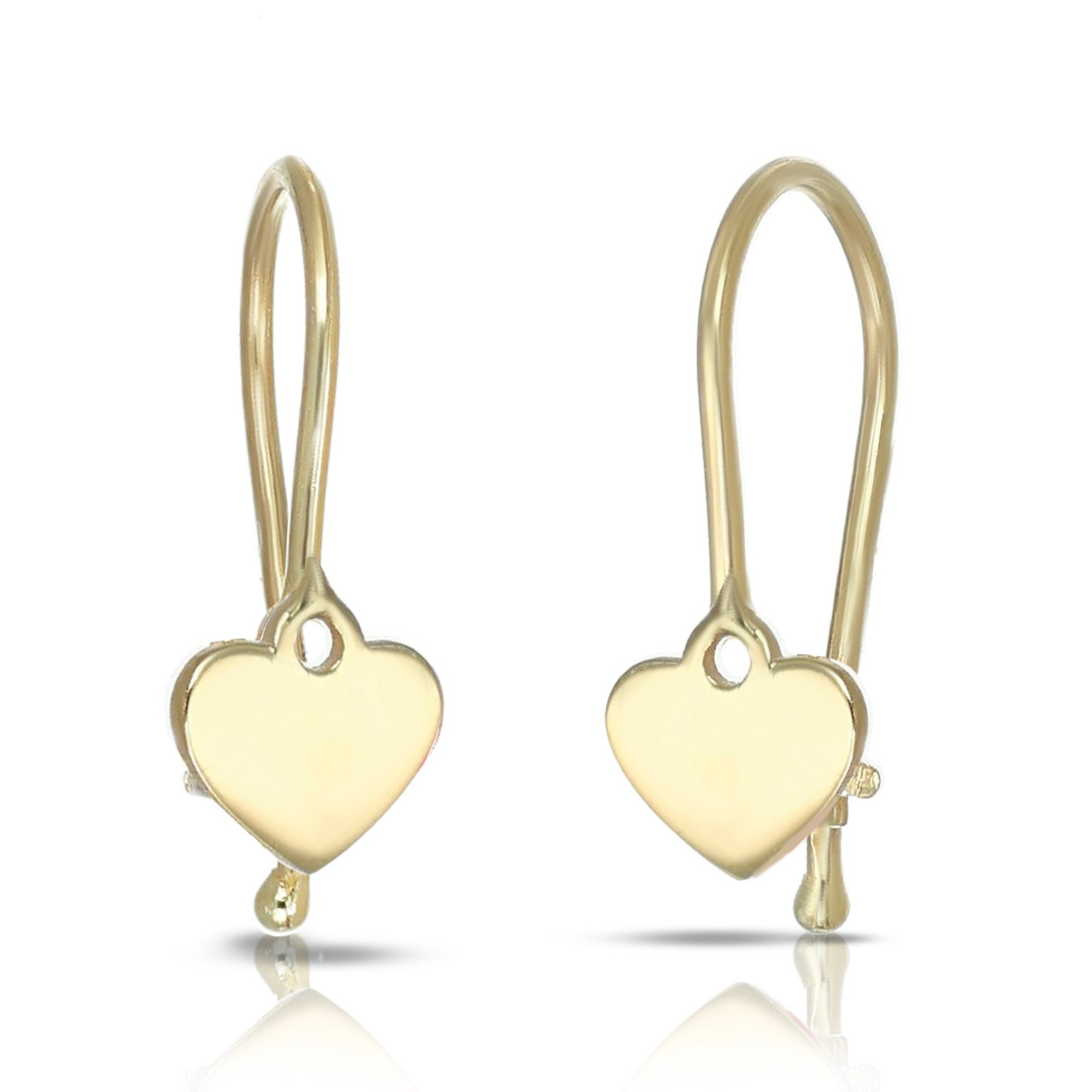 Orecchini Baby a lobo, chiusura ad amo, con Cuore
