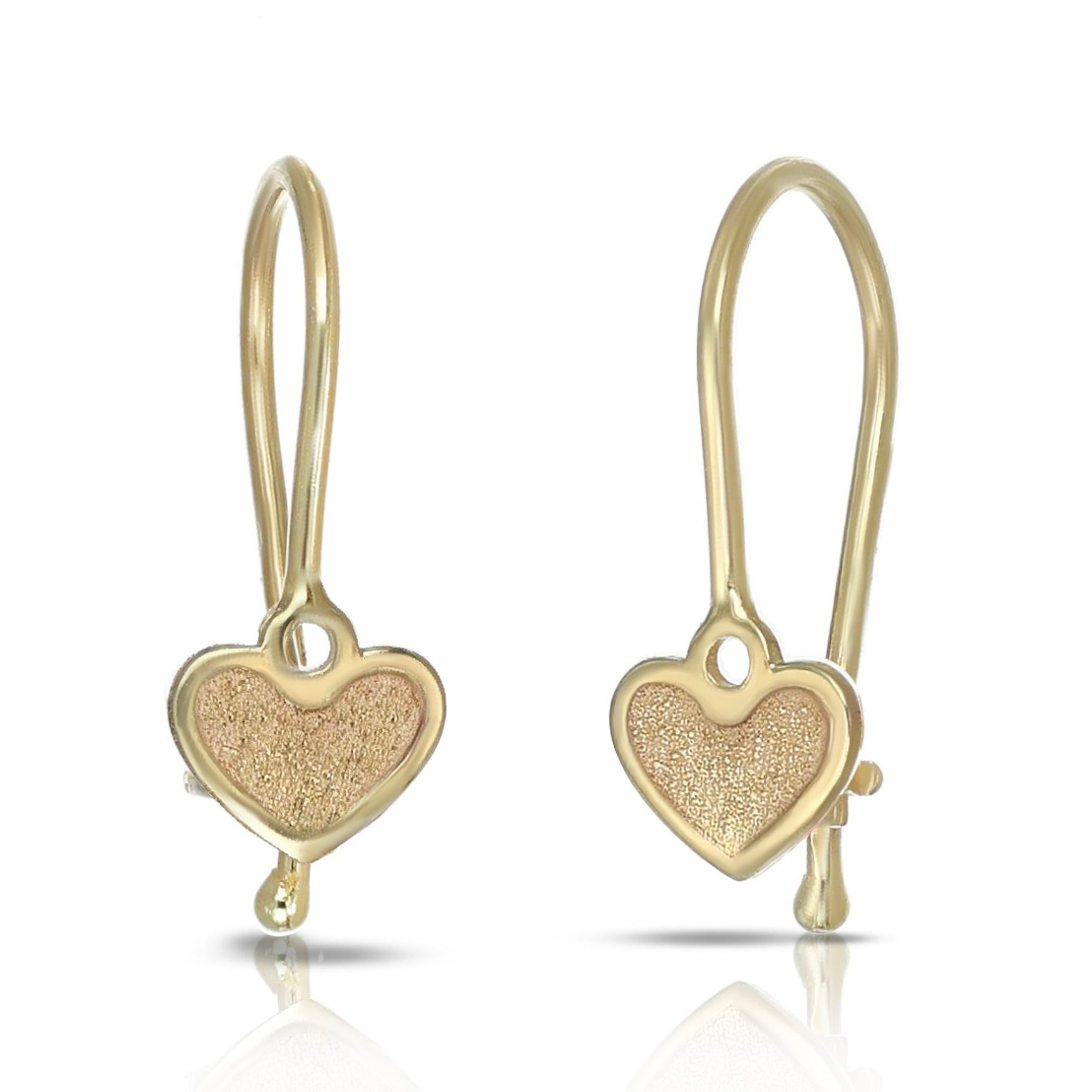 Orecchini Baby a lobo, chiusura ad amo, con Cuore