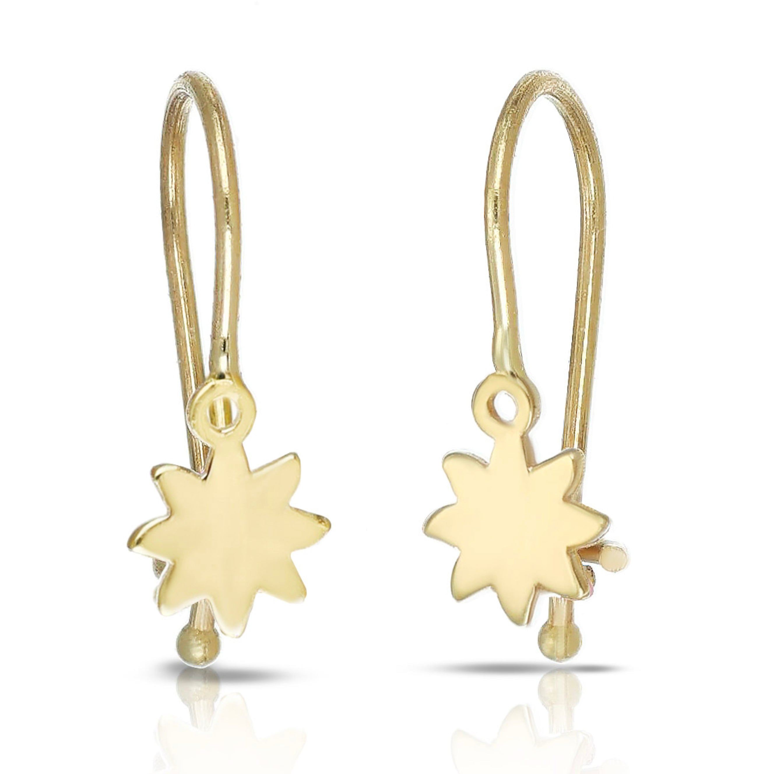 Orecchini Baby a lobo, chiusura ad amo, con Sole