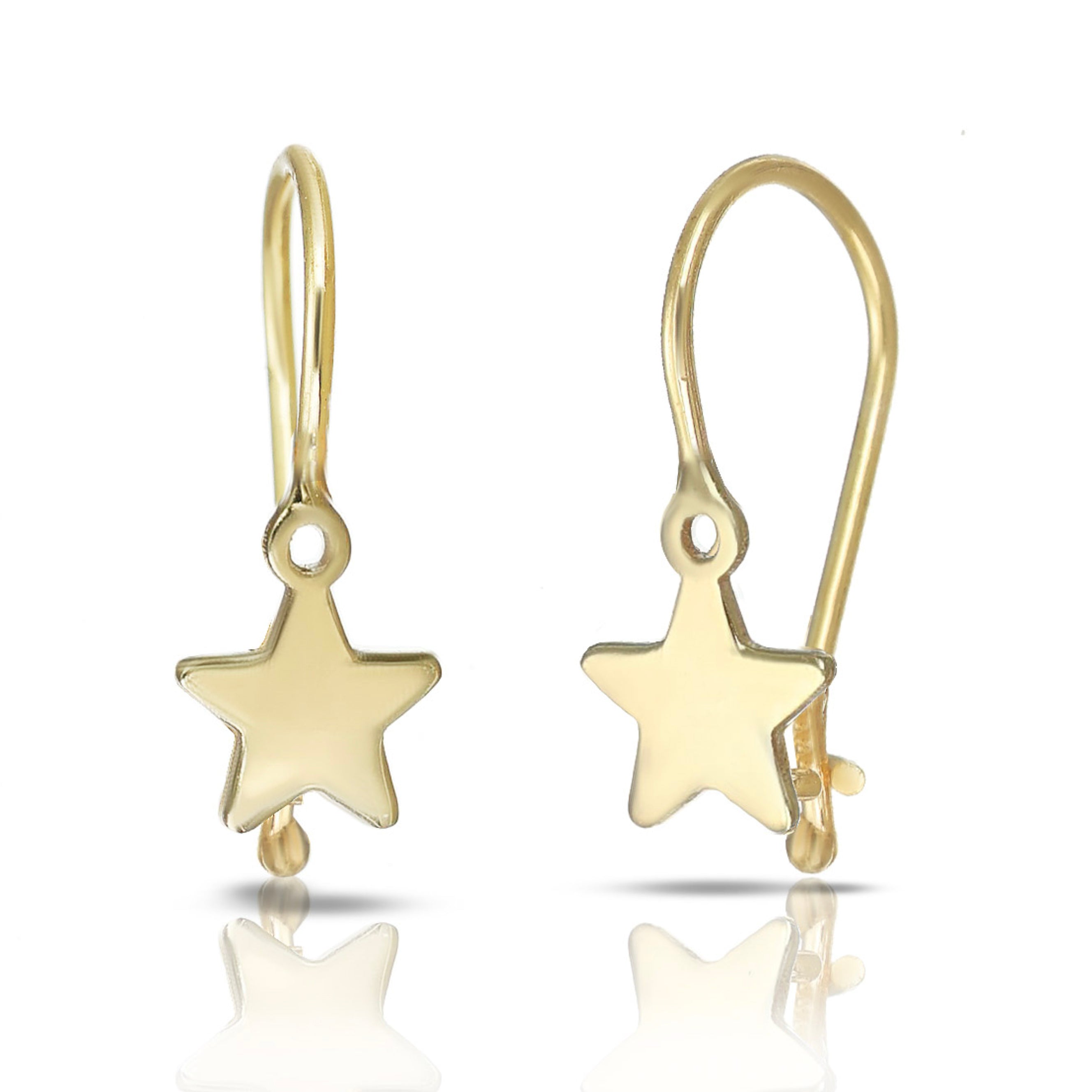 Orecchini Baby a lobo, chiusura ad amo, con Stella