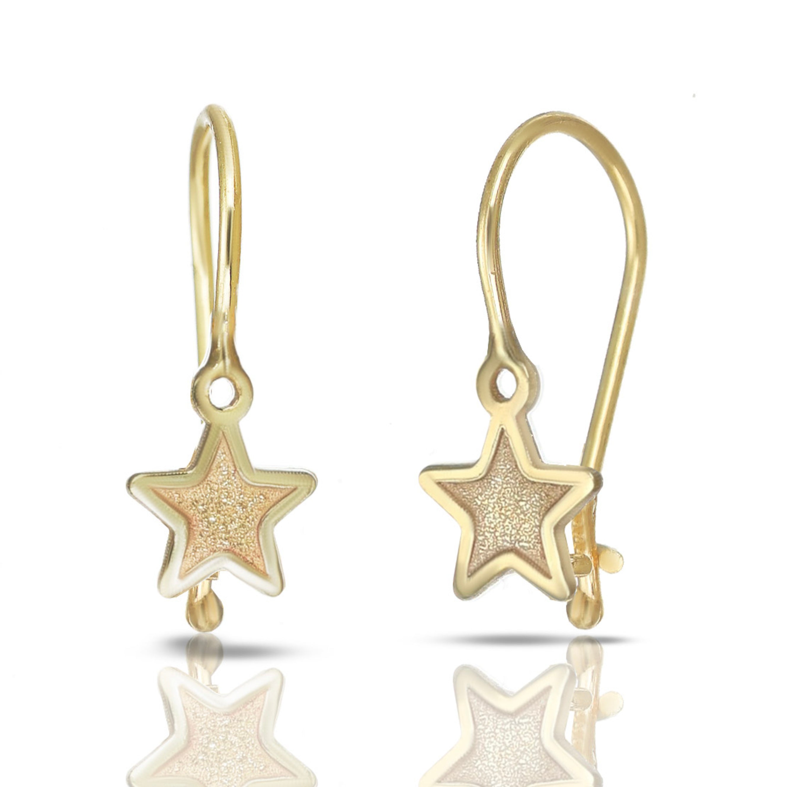 Orecchini Baby a lobo, chiusura ad amo, con Stella