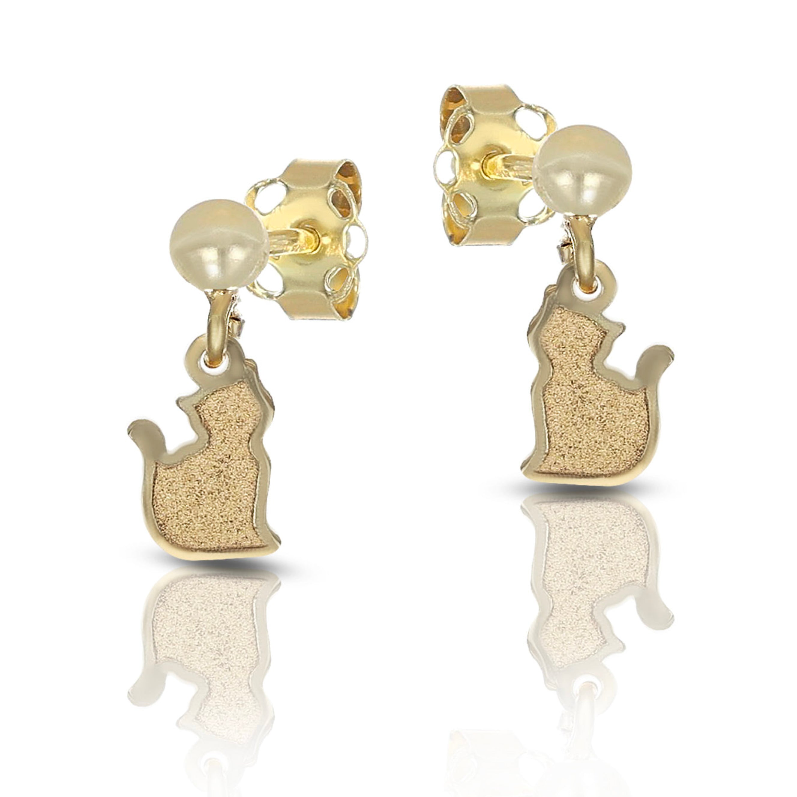 Orecchini Baby pendenti con gatto
