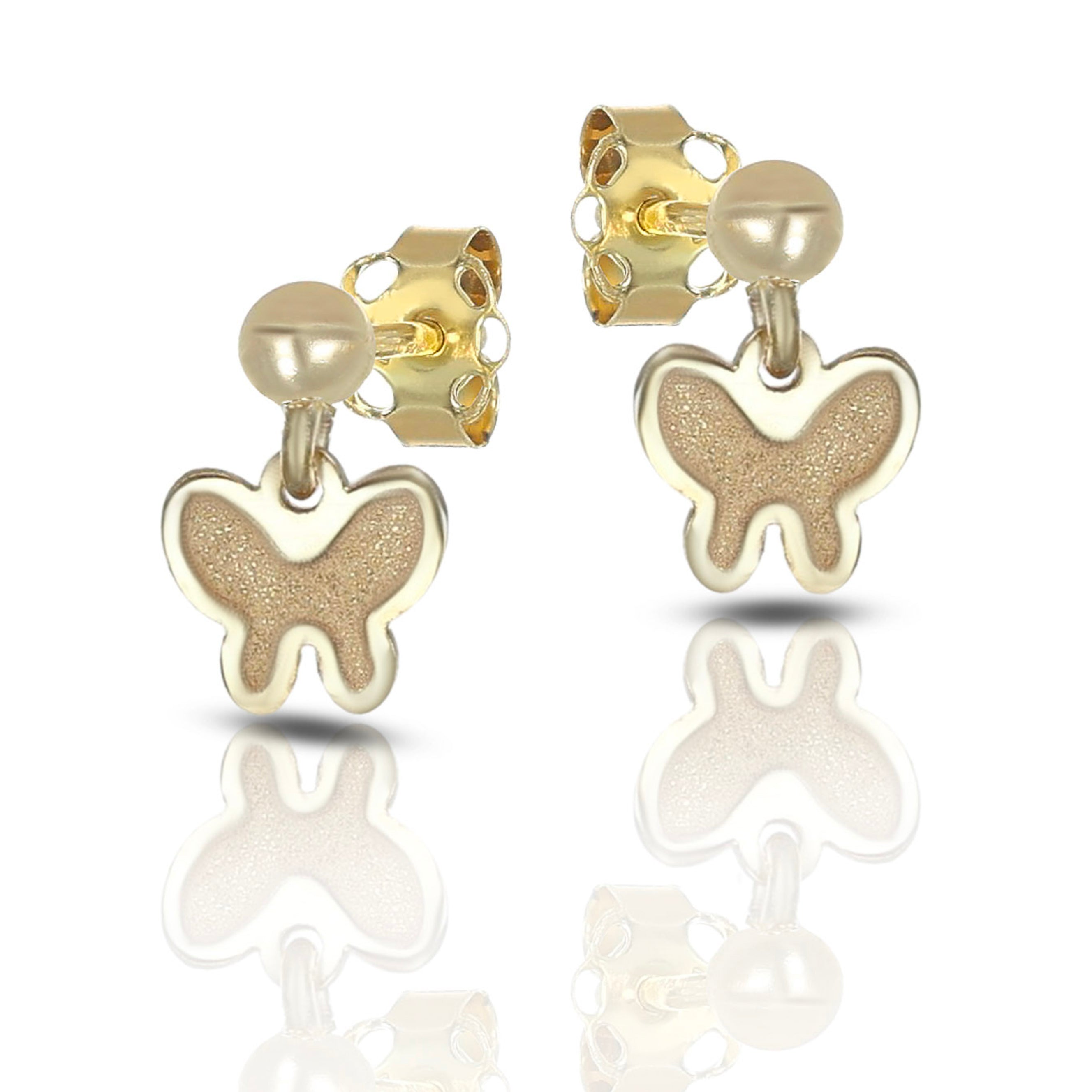Orecchini Baby pendenti con farfalla