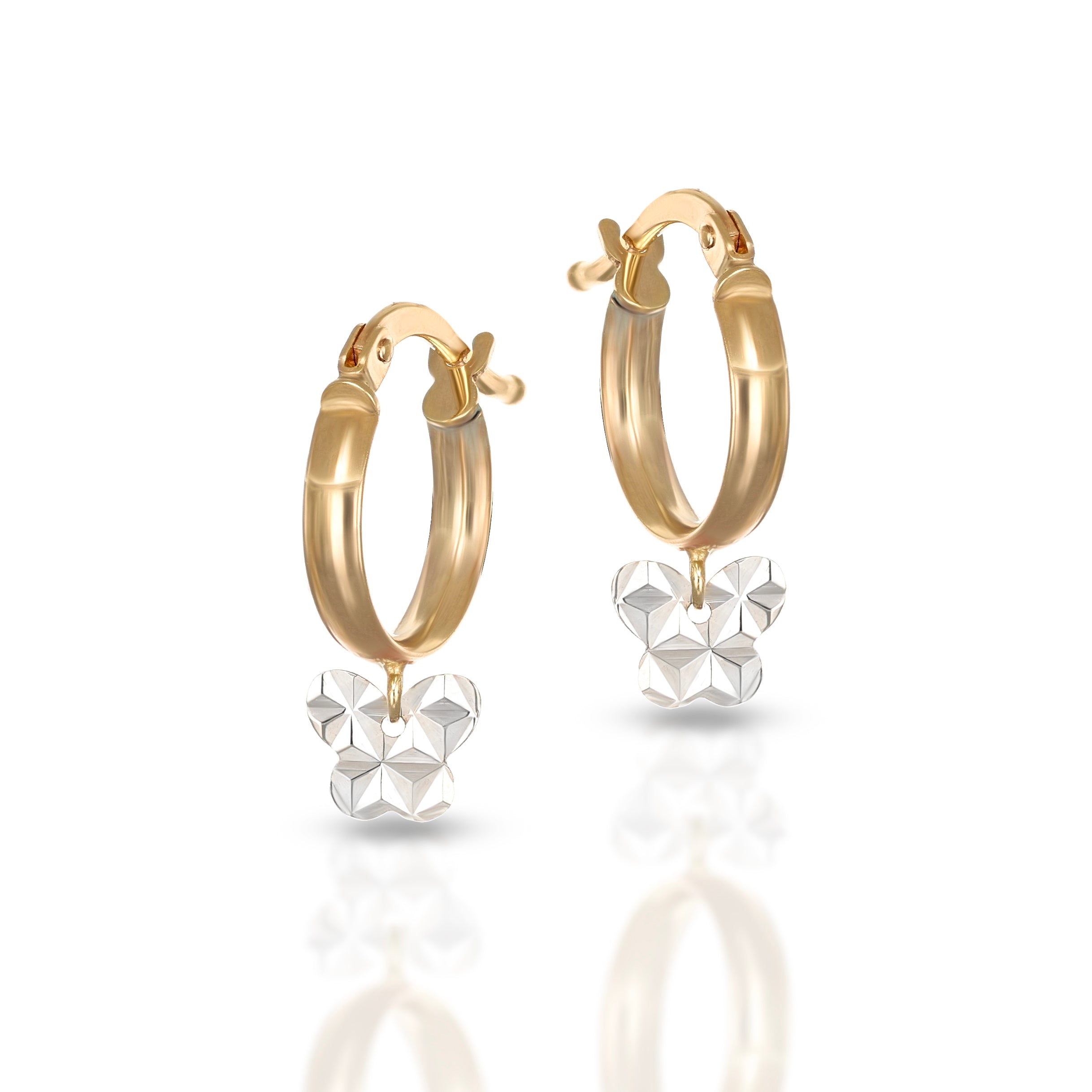 Orecchini Baby a cerchio Collezione Brillì - Farfalla