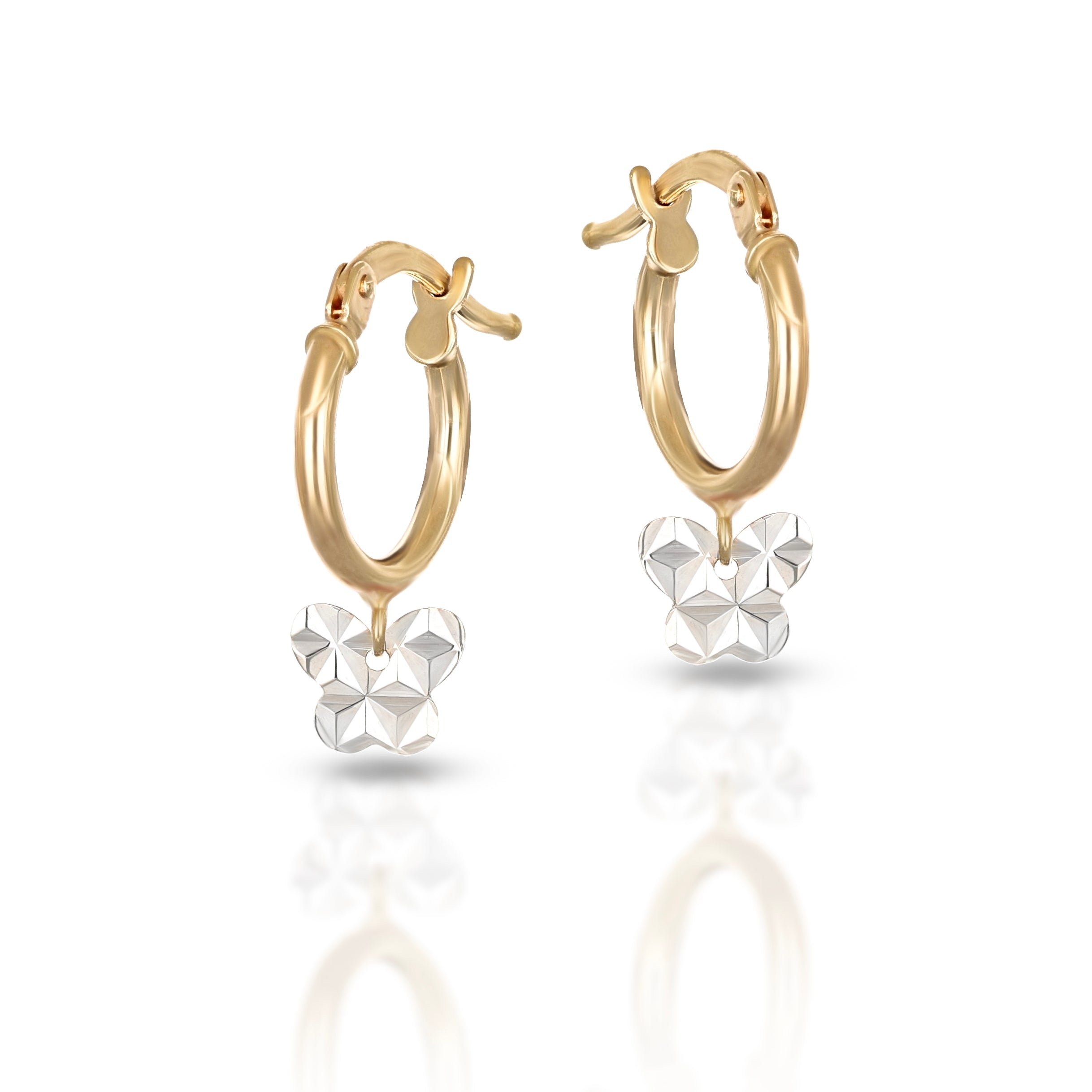 Orecchini Baby a cerchio Collezione Brillì - Farfalla