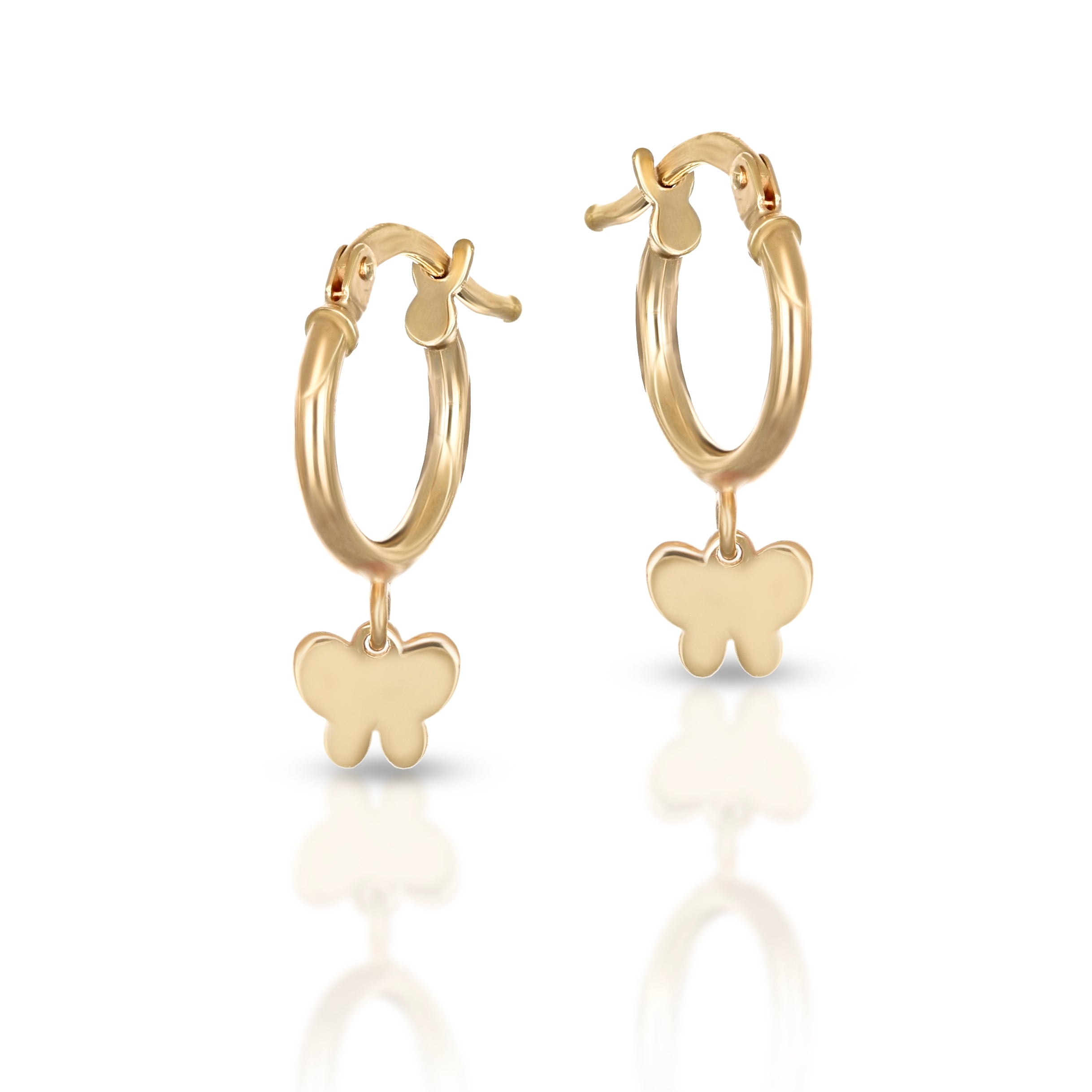 Orecchini Baby a cerchio Collezione Brillì - Farfalla