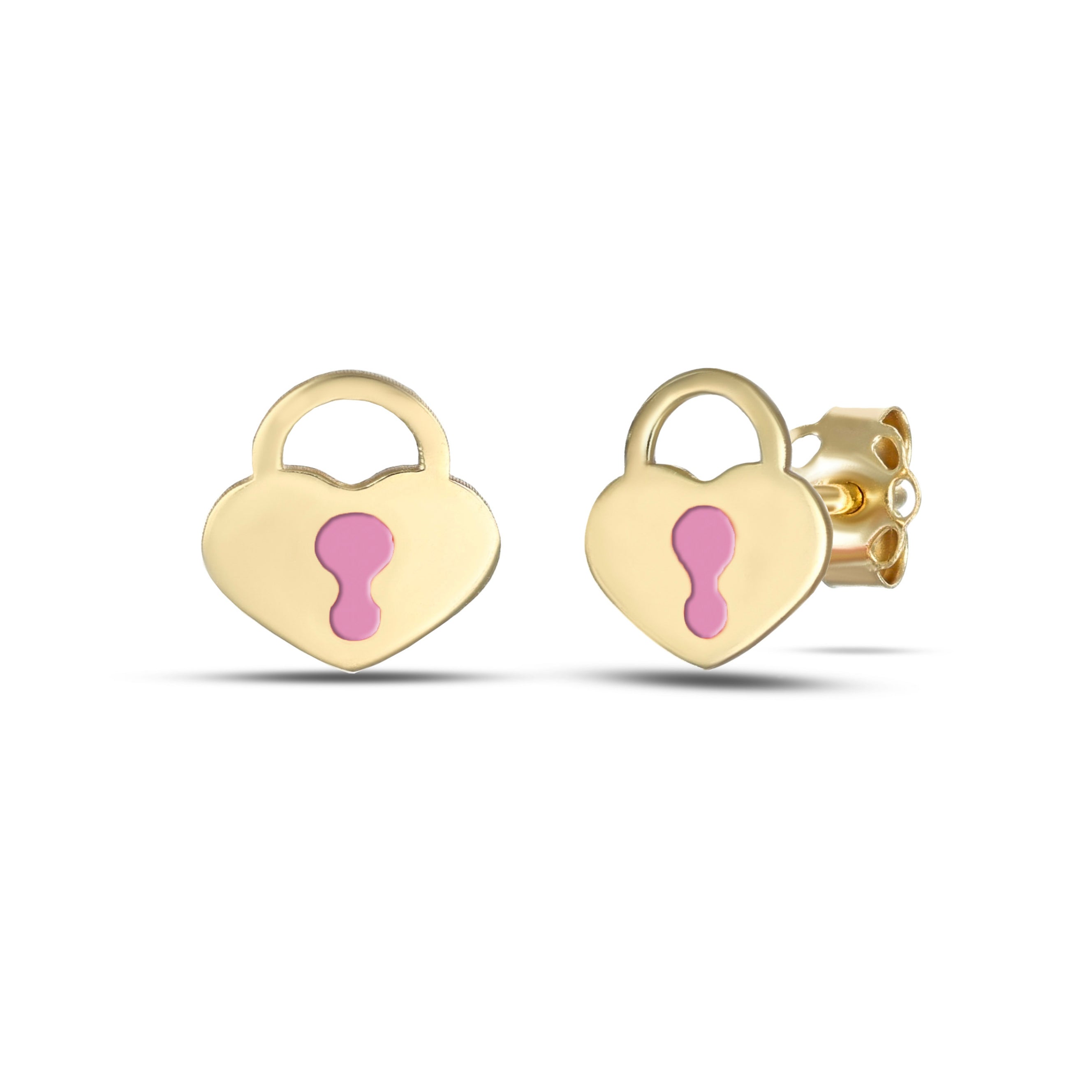 Orecchini a lobo da Donna con Lucchetto a forma di Cuore