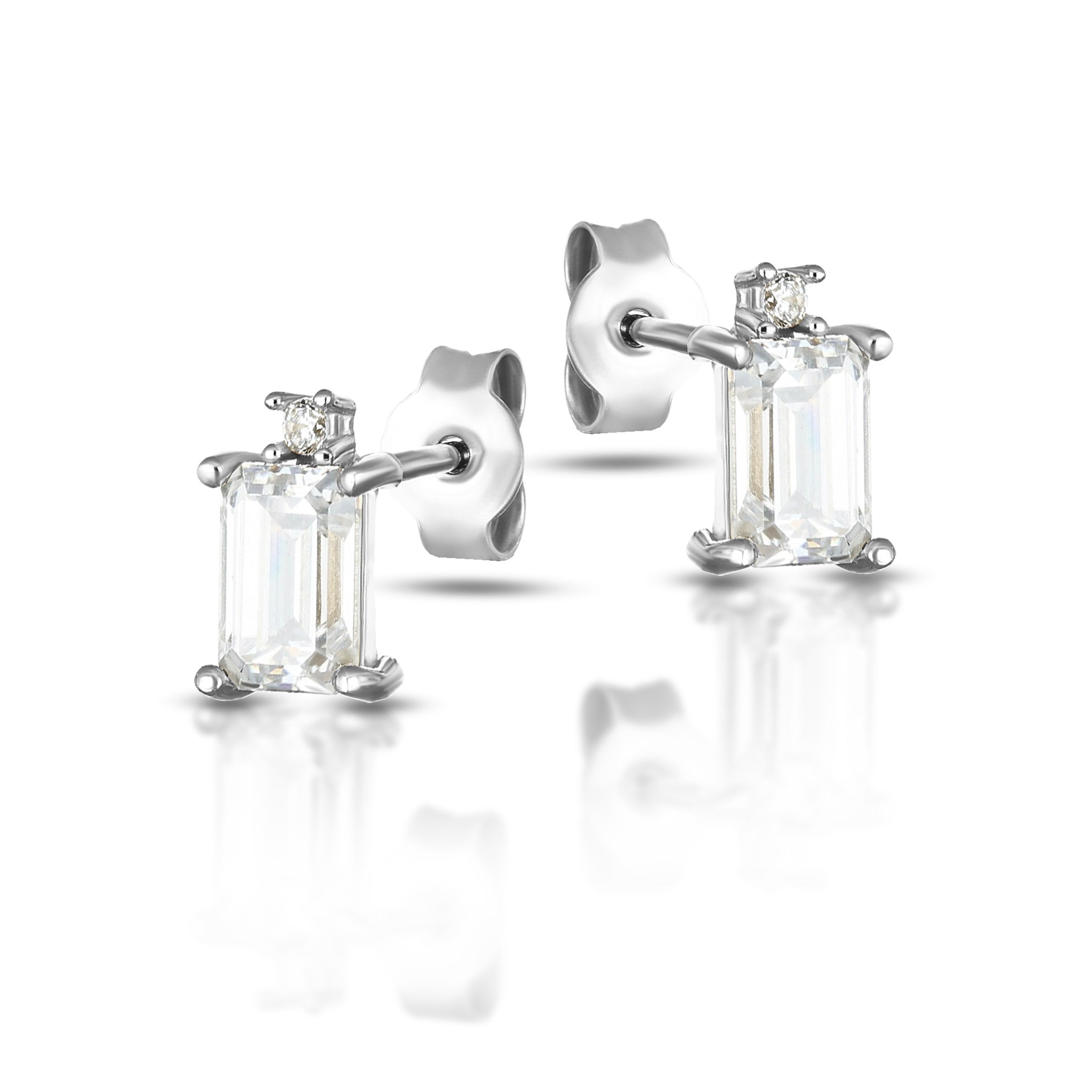 Orecchini punto luce da Donna con Swarovski taglio baguette