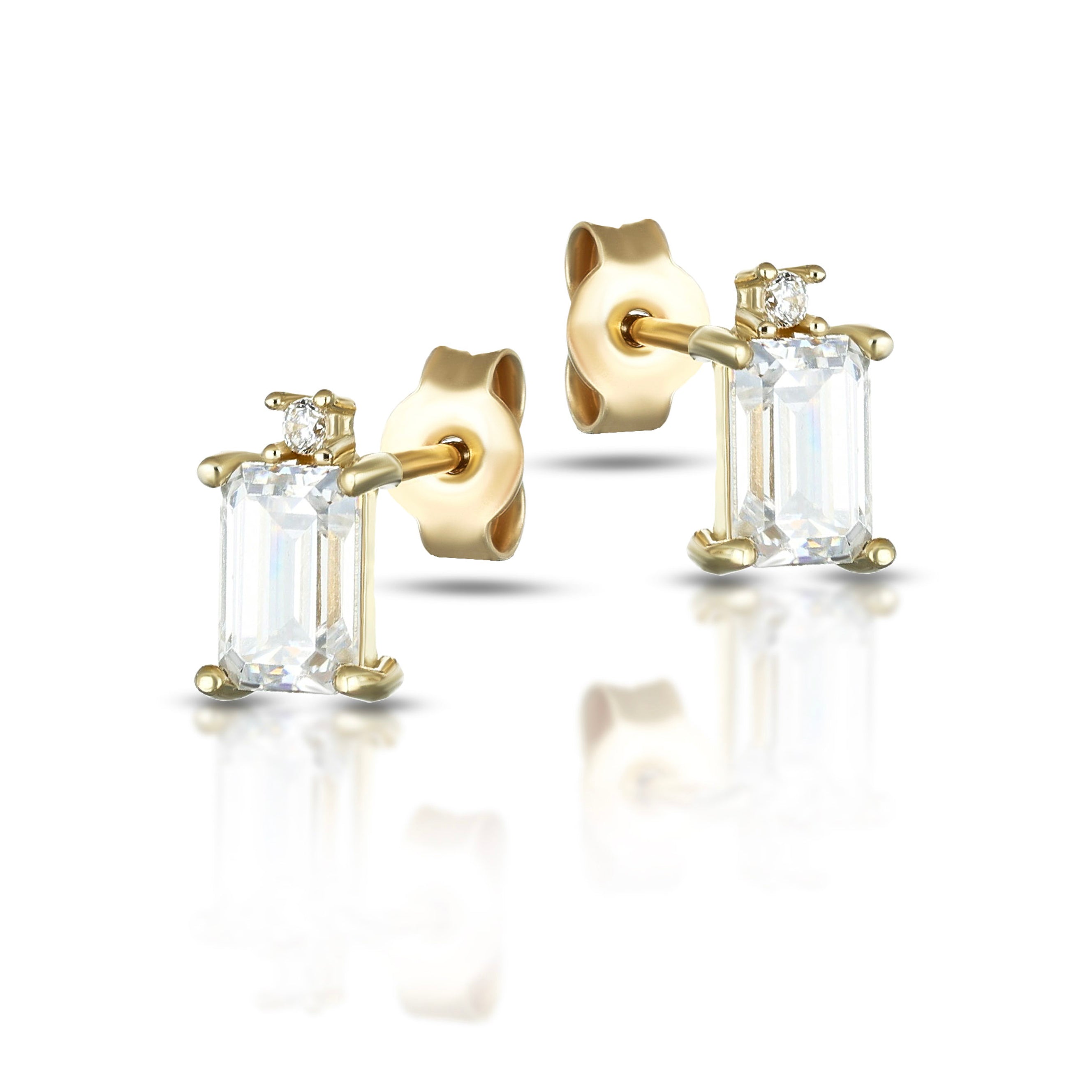 Orecchini punto luce da Donna con Swarovski taglio baguette