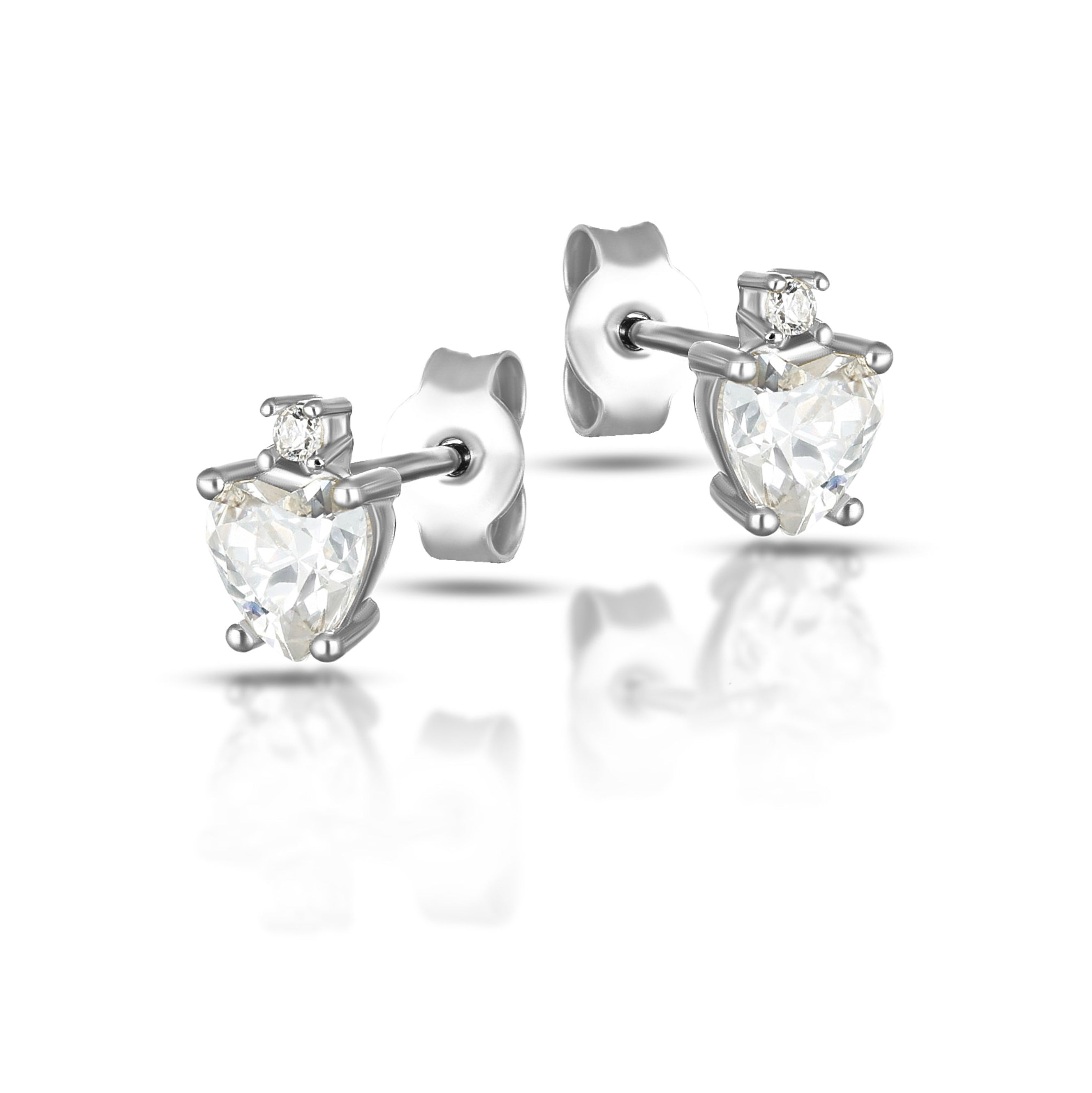 Orecchini punto luce da Donna con Swarovski taglio cuore