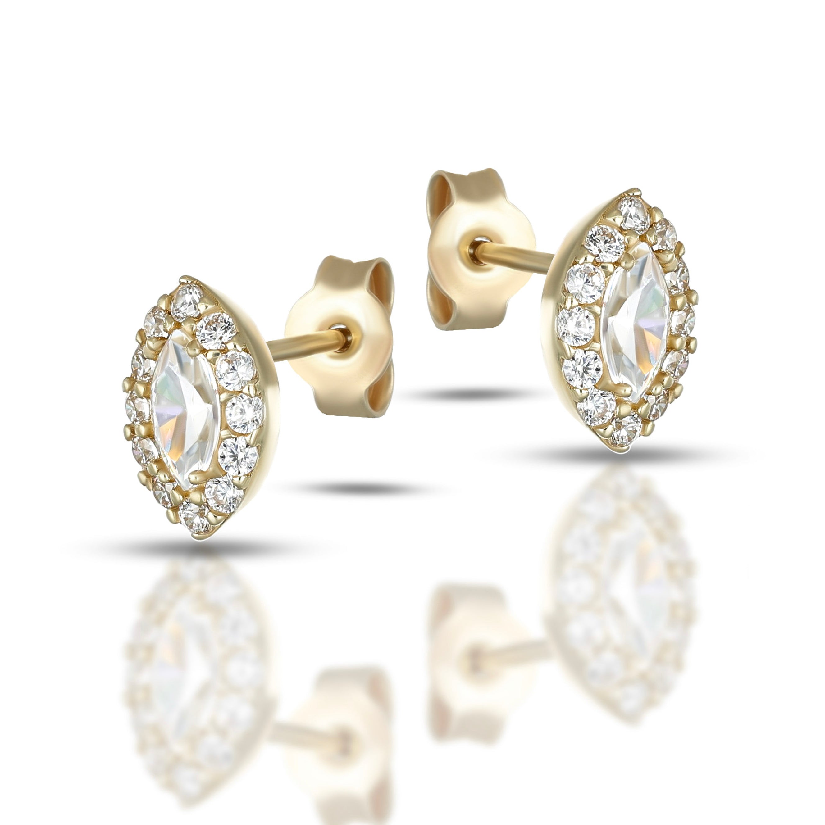 Orecchini da Donna con Swarovski bianco taglio marquise contornato